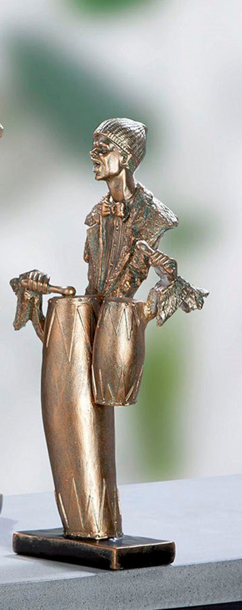 Offizieller Händler GILDE Dekofigur Skulptur Trommelspieler St) (1