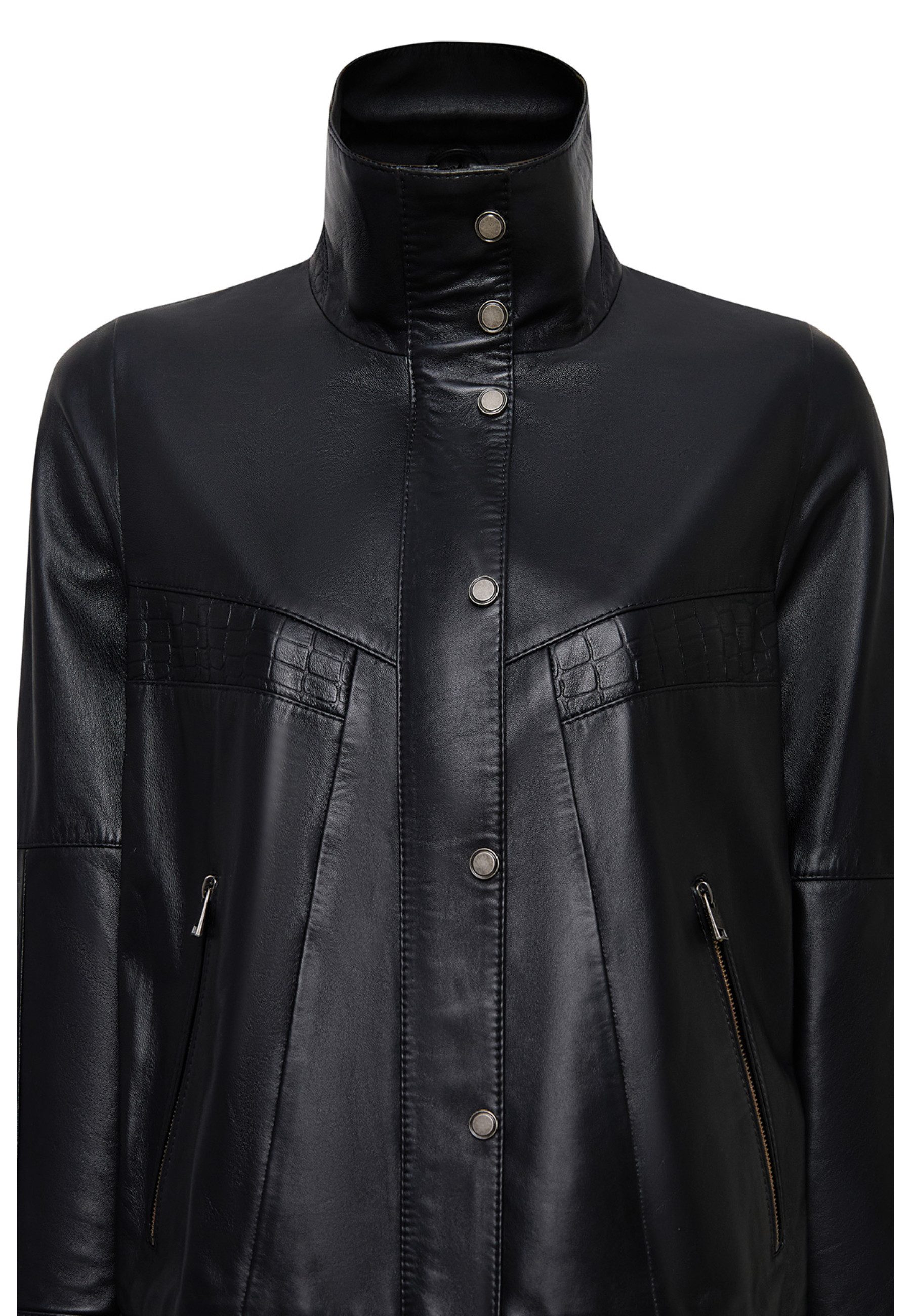 Derimod Lederjacke Hannah Oversize Lederjacke mit Kapuze