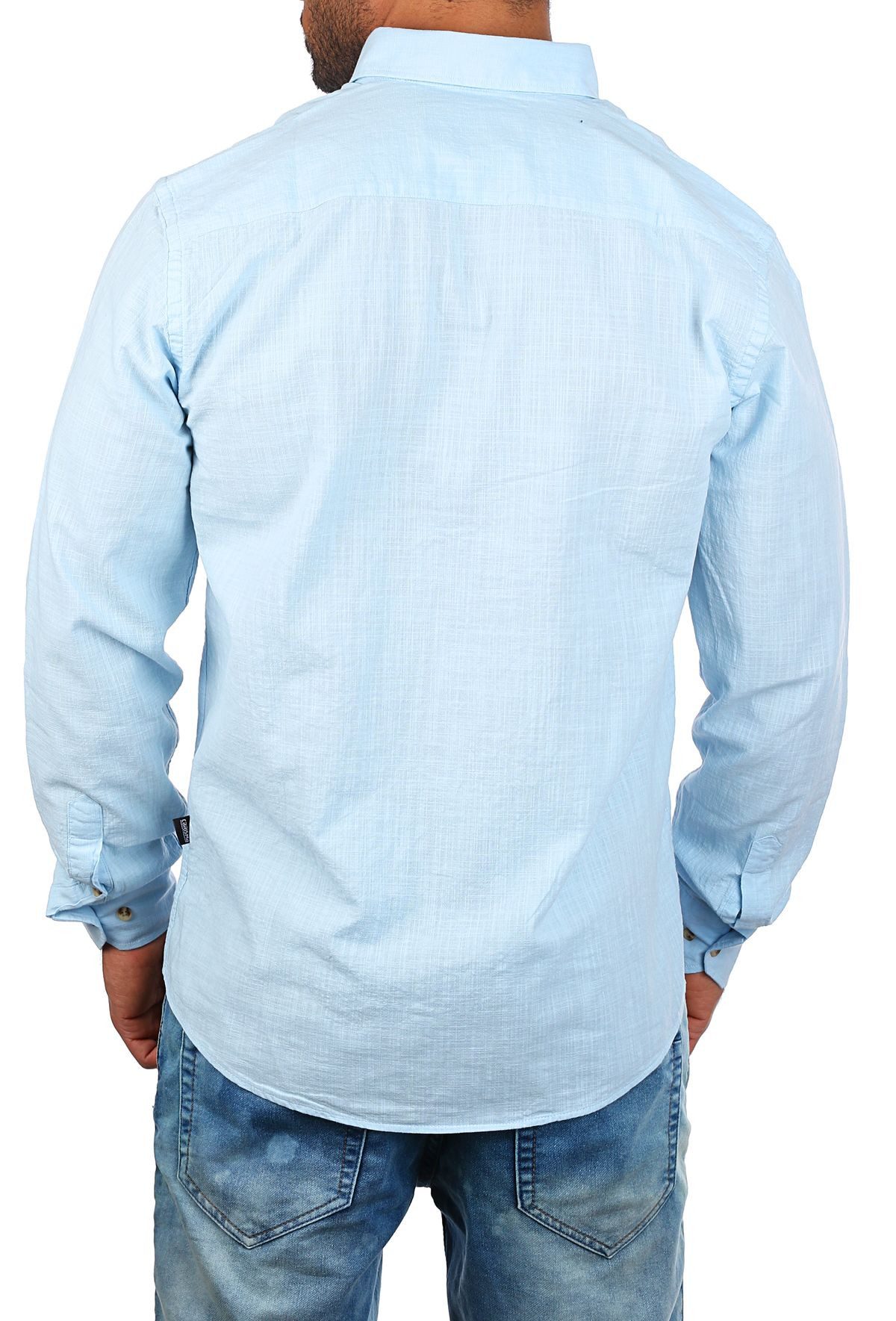 CARISMA Langarmhemd Herren Leinen Baumwoll Mix Casual Hemd 8529 Regular Button-Down-Kragen Langarm Uni