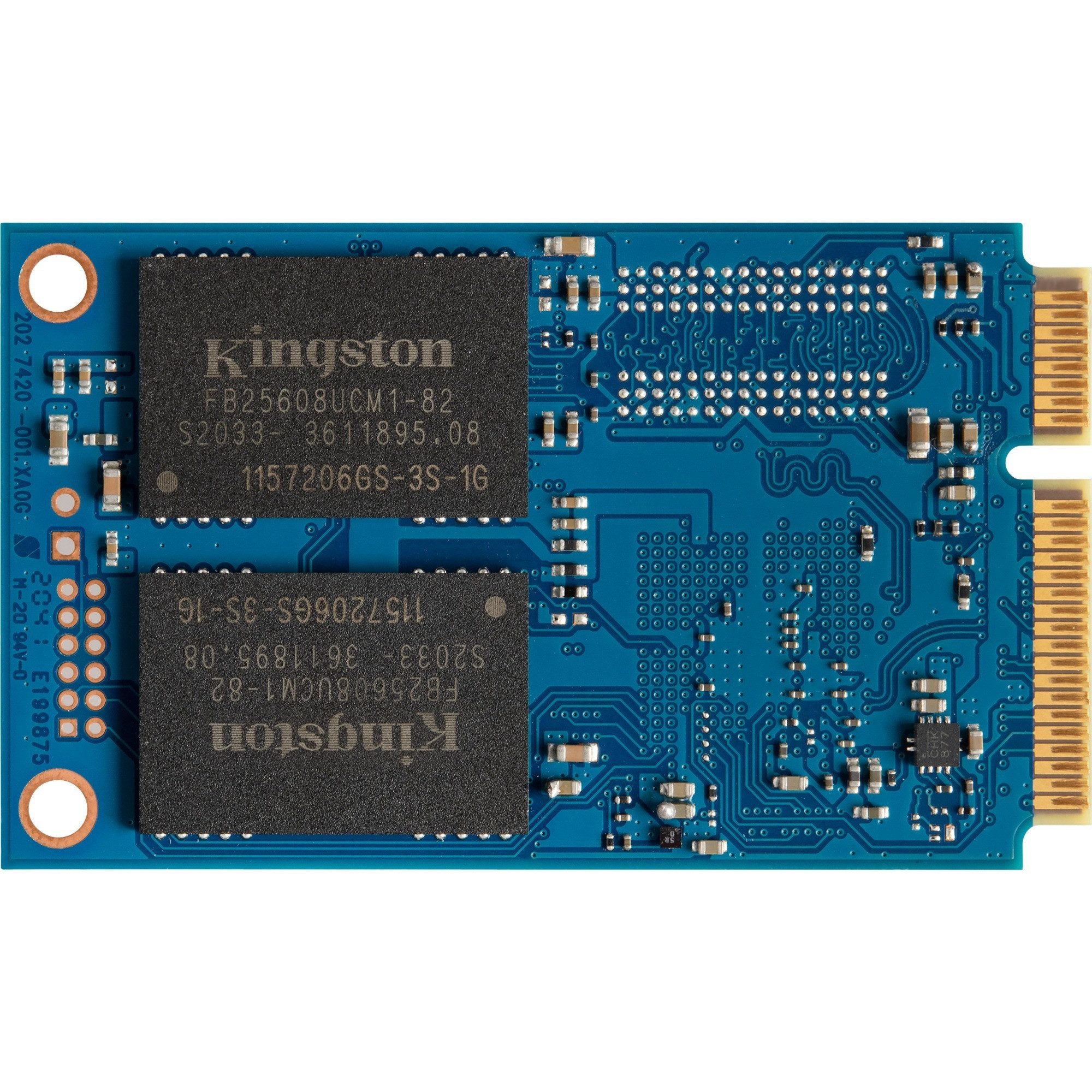 Kingston KC600MS 256GB mSATA SSD Laptop Notebook Netbook interne SSD (256 GB) mSATA" 550 MB/S Lesegeschwindigkeit, 500 MB/S Schreibgeschwindigkeit, Features: mSATA, AES 256 Bit, TCG Opal 2.0, 3D TLC