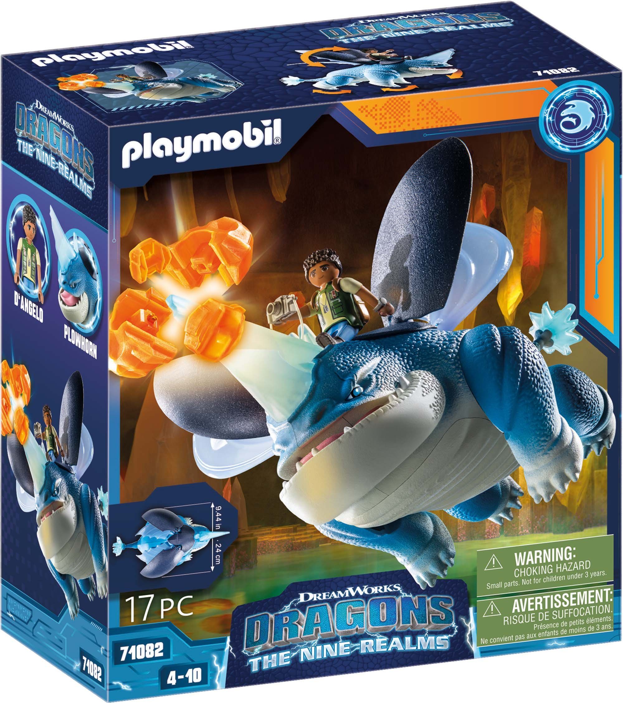 Playmobil® Dragons: The Nine Realms - Plowhorn & D'Angelo (71082) Konstrukt günstig online kaufen