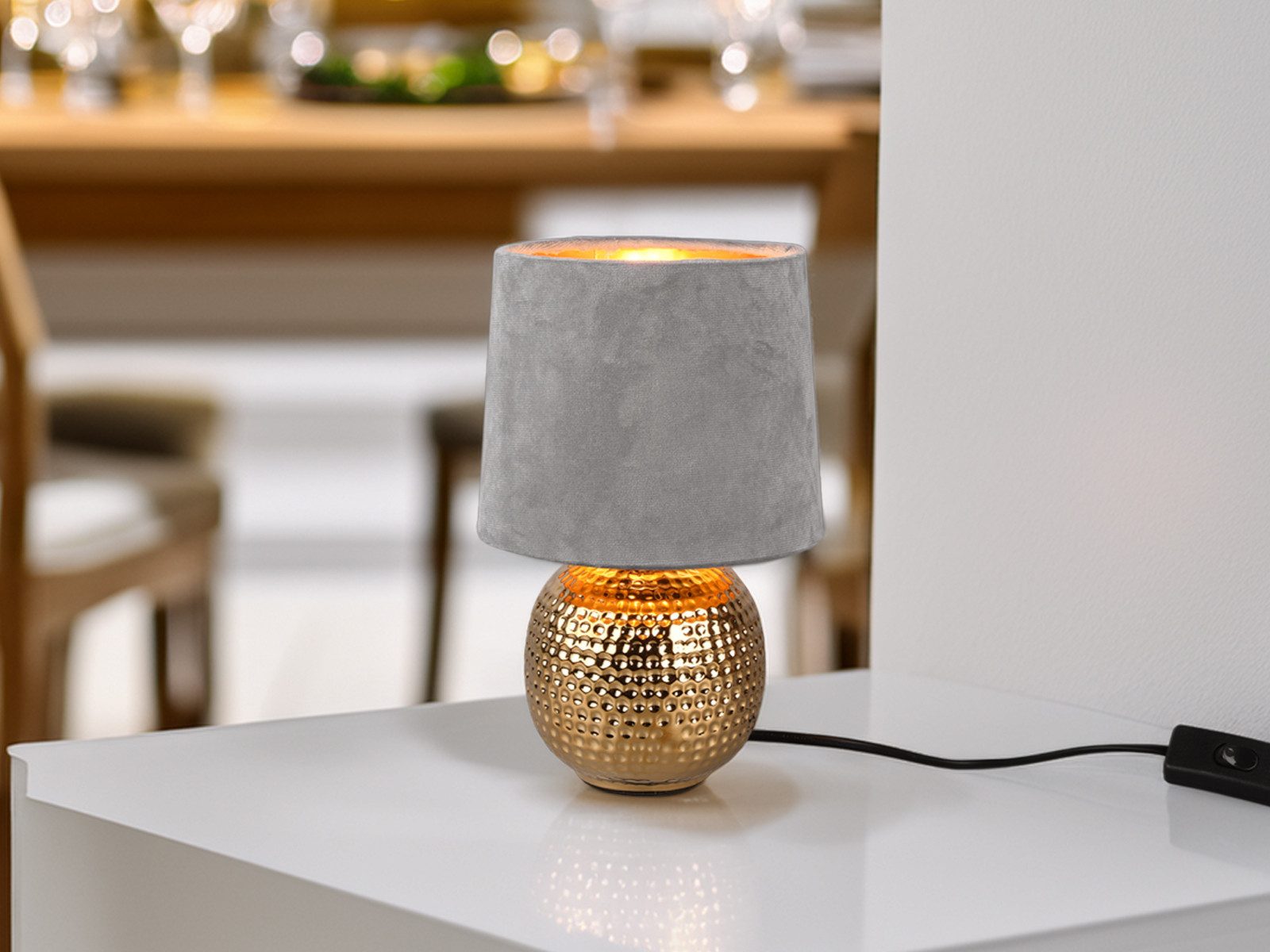 Reality Leuchten LED Nachttischlampe, Dimmfunktion, LED wechselbar, Warmwei günstig online kaufen