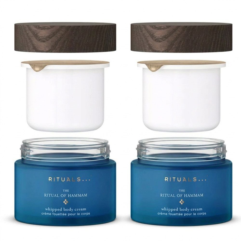 Rituals Körpercreme Rituals Hammam Whipped Body Cream Refill 2er Set, 1-tlg., Praktisches Vorteilspack mit zwei Nachfüllungen