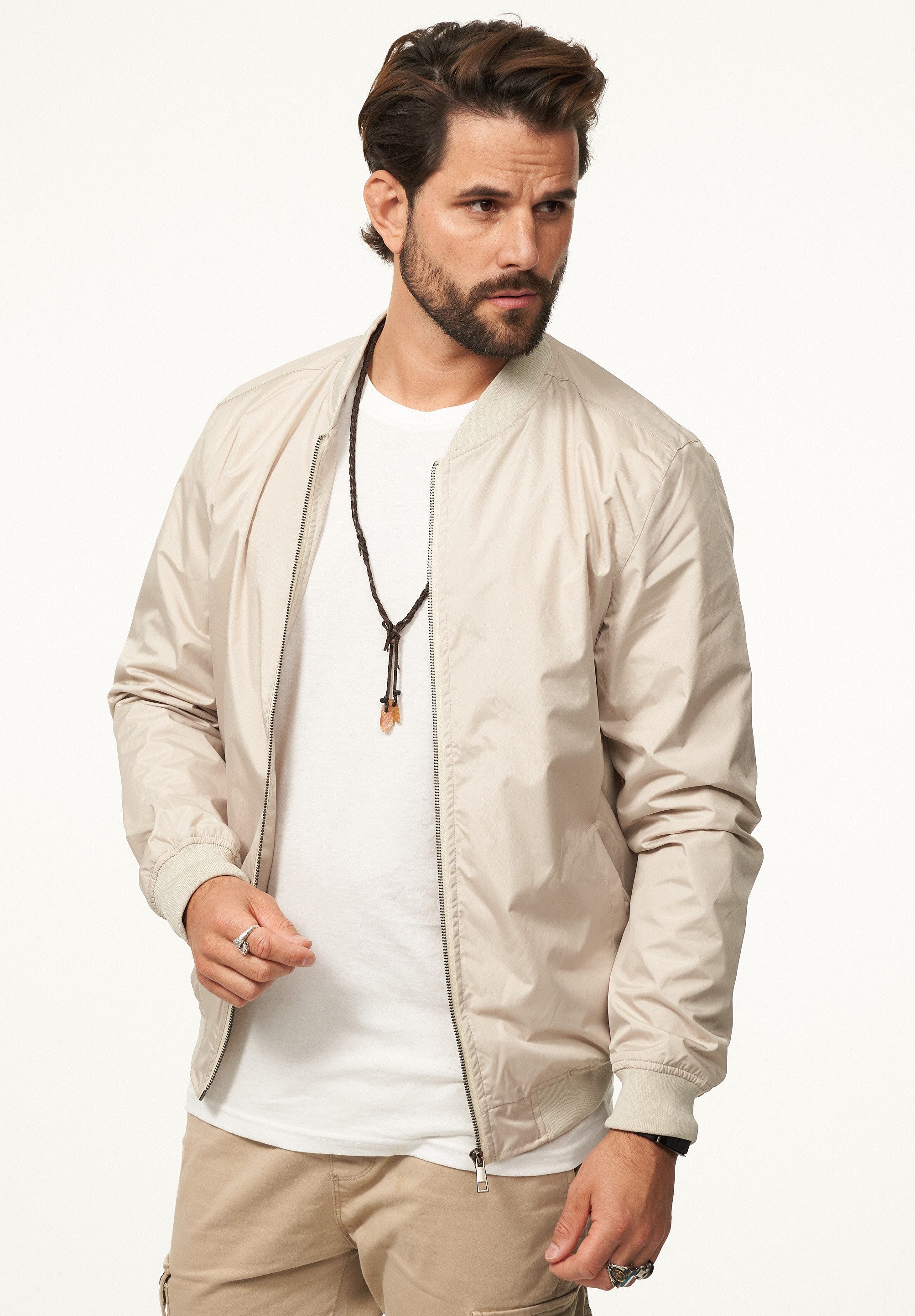 DAILY COTTON Blouson mit Baseball-Kragen Herren Blousonjacke leichte Bomberjacke Übergangsjacke