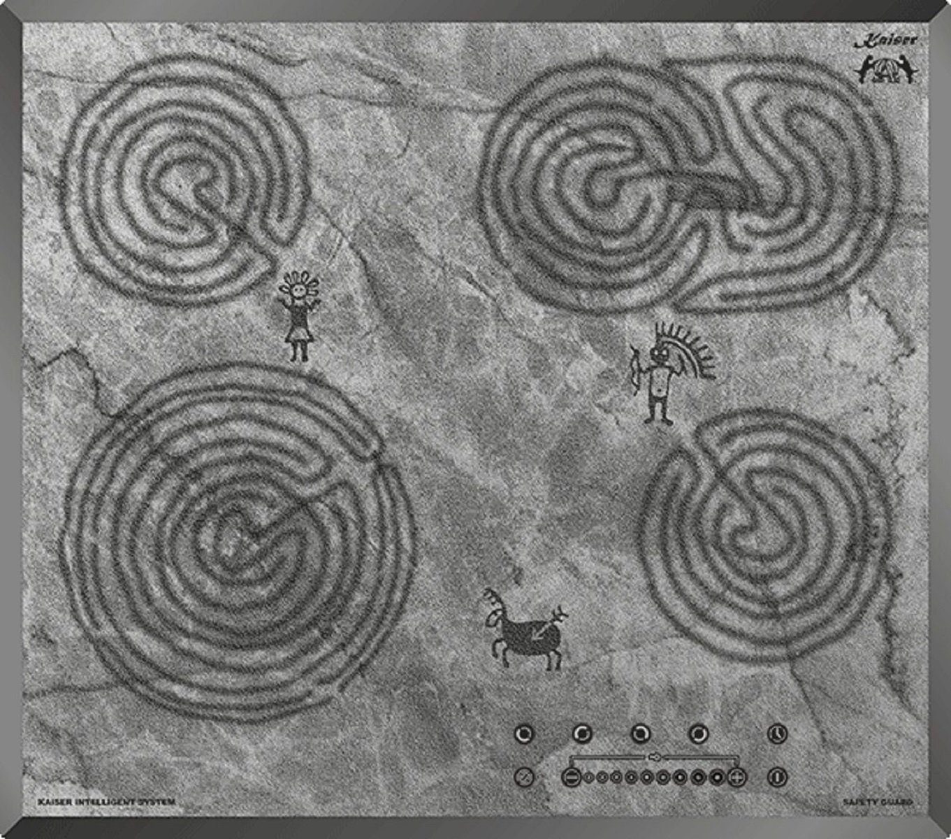 Kaiser Küchengeräte Elektro-Kochfeld Glaskeramikkochfeld mit Motiv, Einbau Herd, 4 Kochzonen KCT 6715 F Ära, Glaskeramikkochfeld mit Motiv, Einbau Herd, 4 Kochzonen