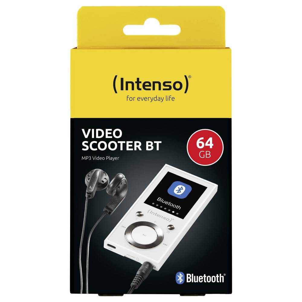 Intenso MP3 Videoplayer 64GB Music Walker MP3-Player 64 GB Weiß Bluetooth® MP3-Player