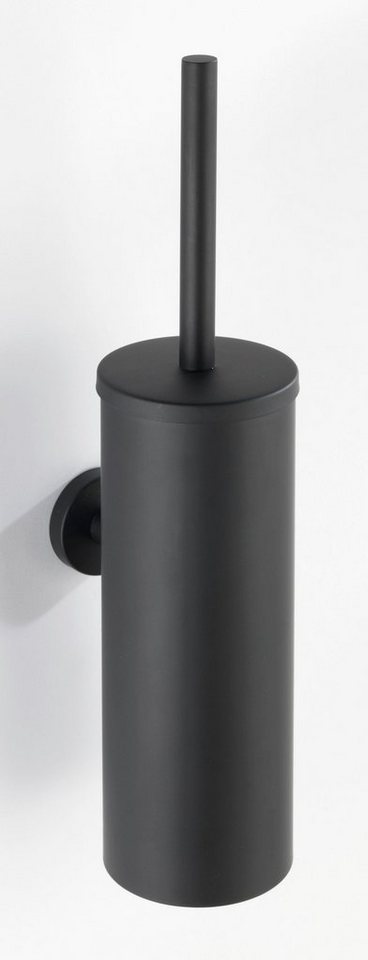 WENKO WC-Garnitur Bosio, (1-tlg), Edelstahl rostfrei, Aus rostfreiem,  mattiertem Edelstahl im trendigen, schwarzen Loft Design