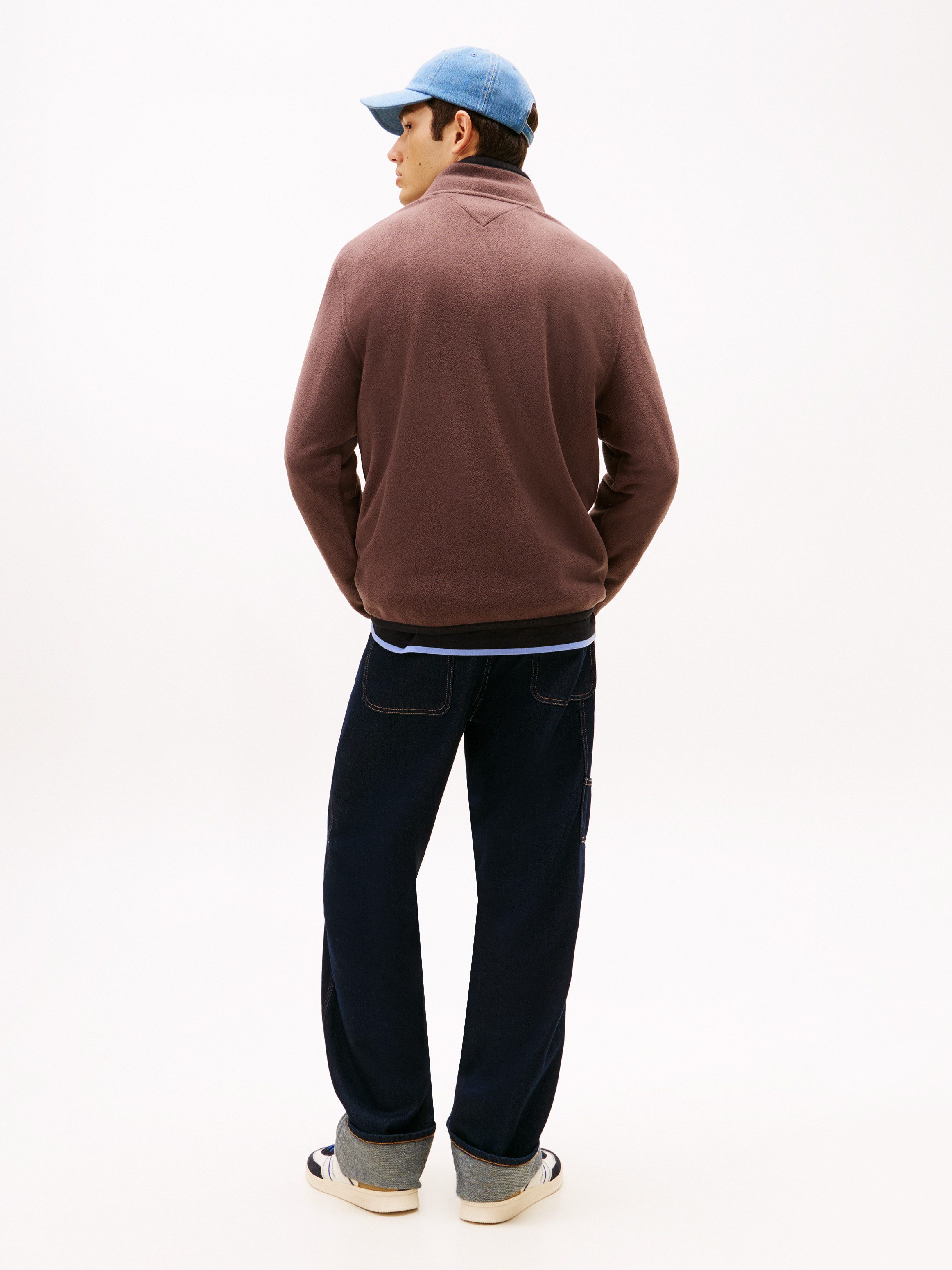 Tommy Jeans Fleecepullover TJM FLAG POLAR FLEECE normale Passform, Troyer