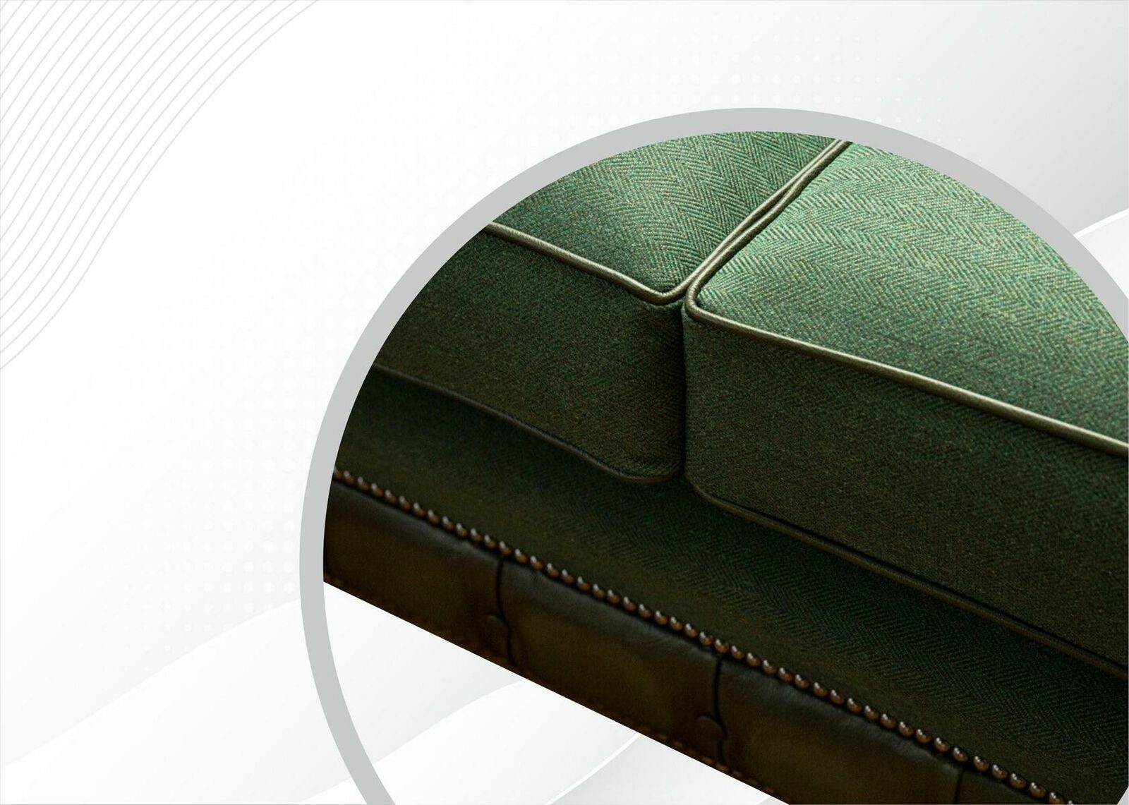 Neu, Couch Made Europe Luxus Chesterfield-Sofa 3-er Grüne JVmoebel Modernes Sofa Design Chesterfield in