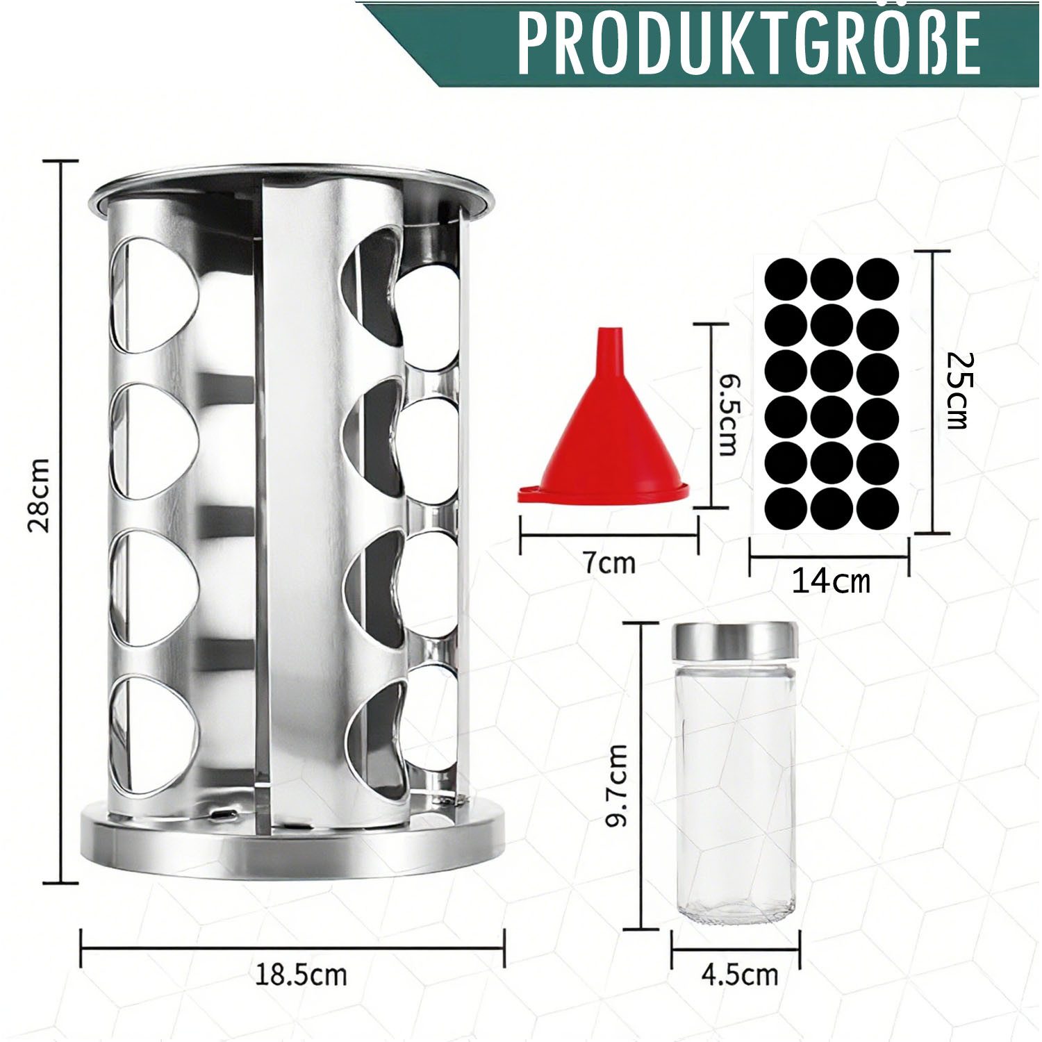 HEYHIPPO Gewürzkarussell 360° drehbares Gewürzregal, Küchengewürzregal mit günstig online kaufen