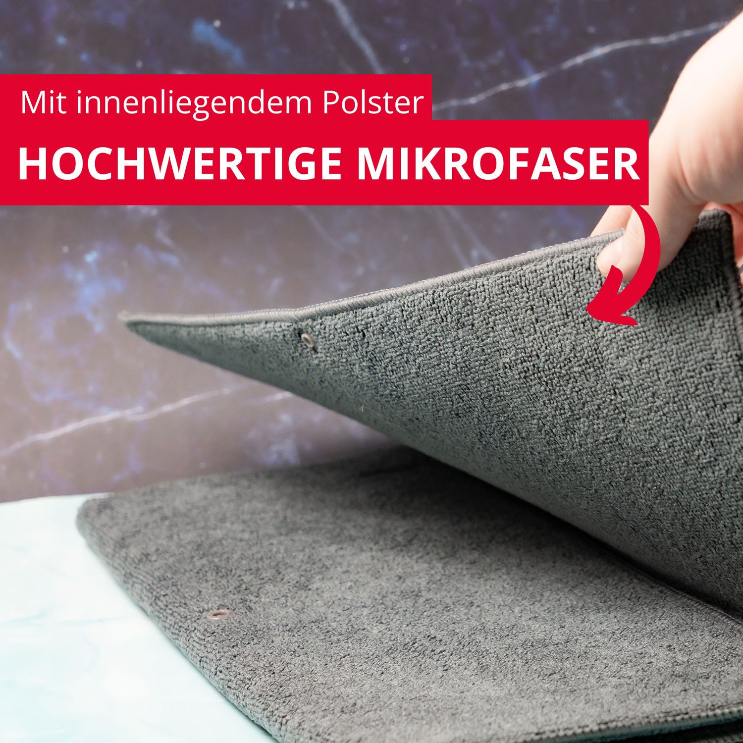 WESTMARK Abtropfmatte Hochabsorbierend, aus Mikrofaser, 2er Set, sauber ohne Wasserflecken