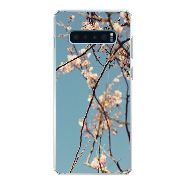 MuchoWow Handyhülle Blüte Phone Case Handyhülle Samsung Galaxy S10 Lite Silikon Schutzhülle