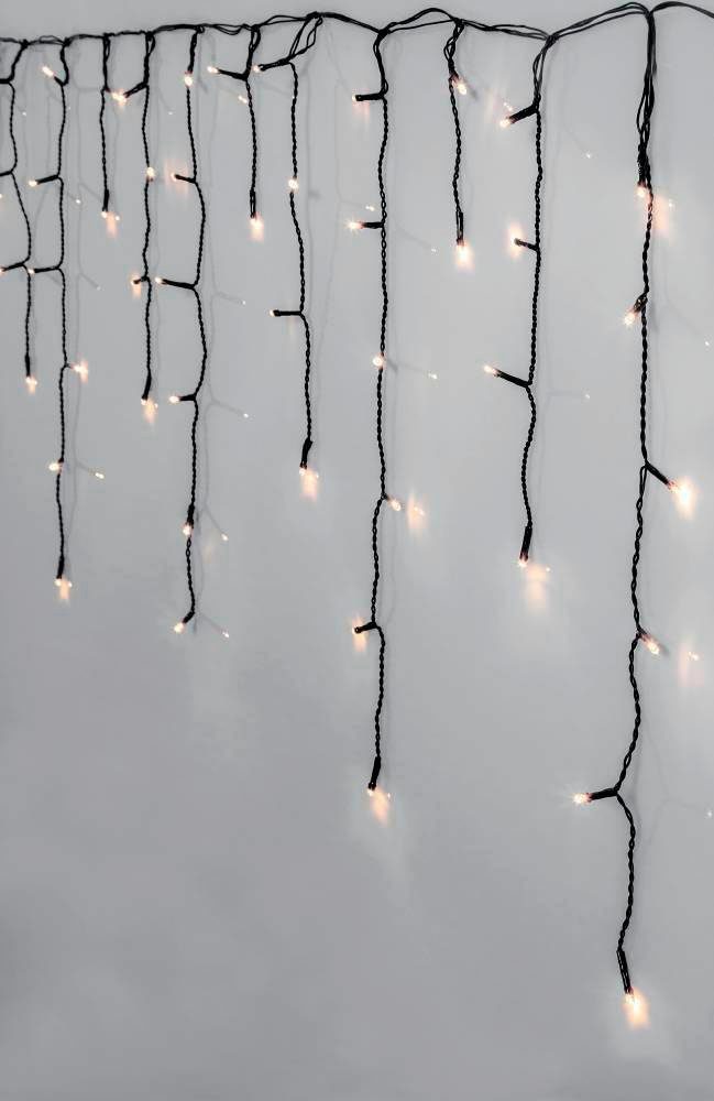 EGLO LED-Lichtervorhang CRISPY ICE WHITE, Weihnachtsdeko, 960-flammig, LED Lichterkette / schwarz / 960X0,064W / Beleuchtung - Weihnachten | Lichtervorhänge