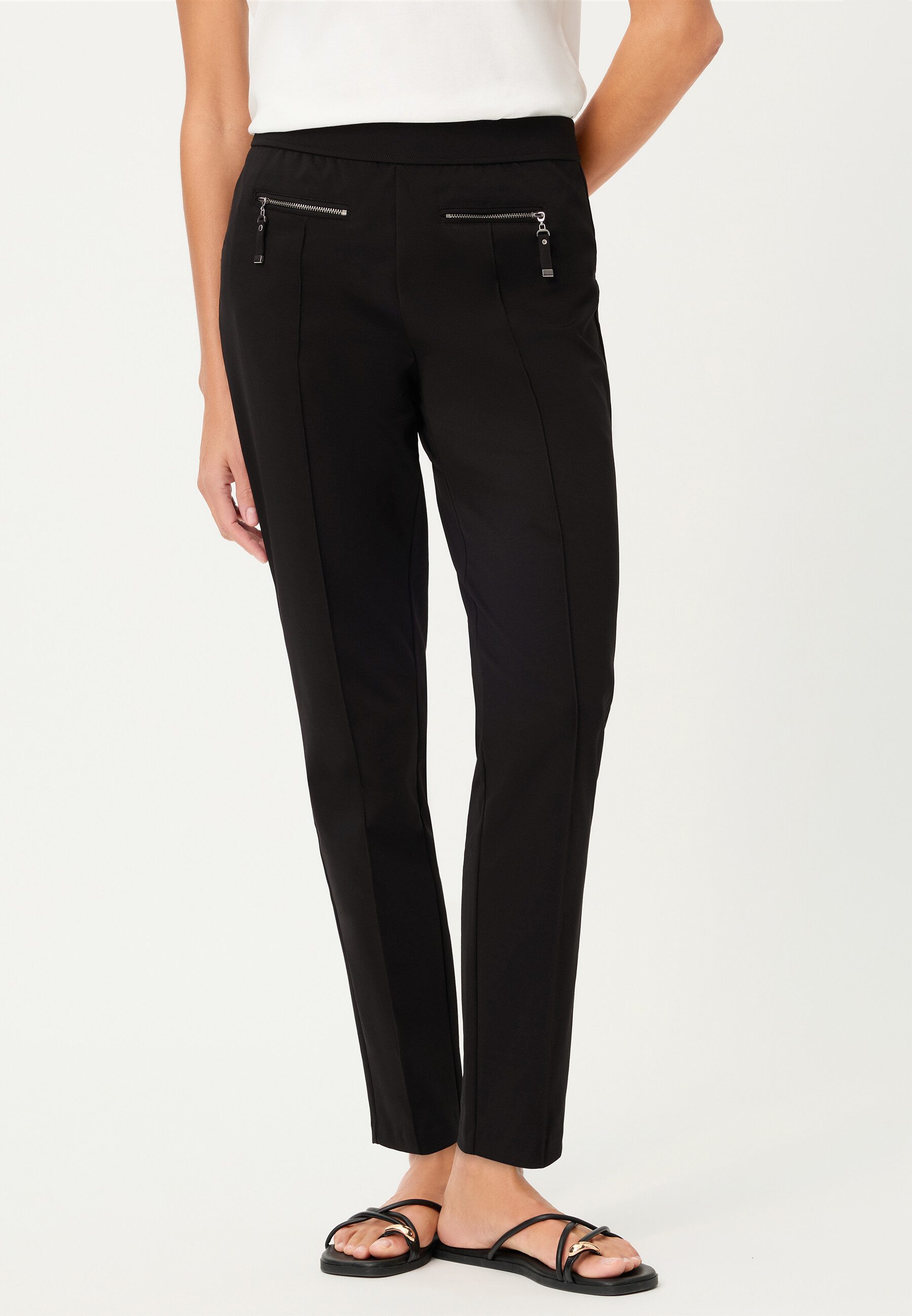 Olsen Stoffhose Hose mit Reißverschlusstaschen