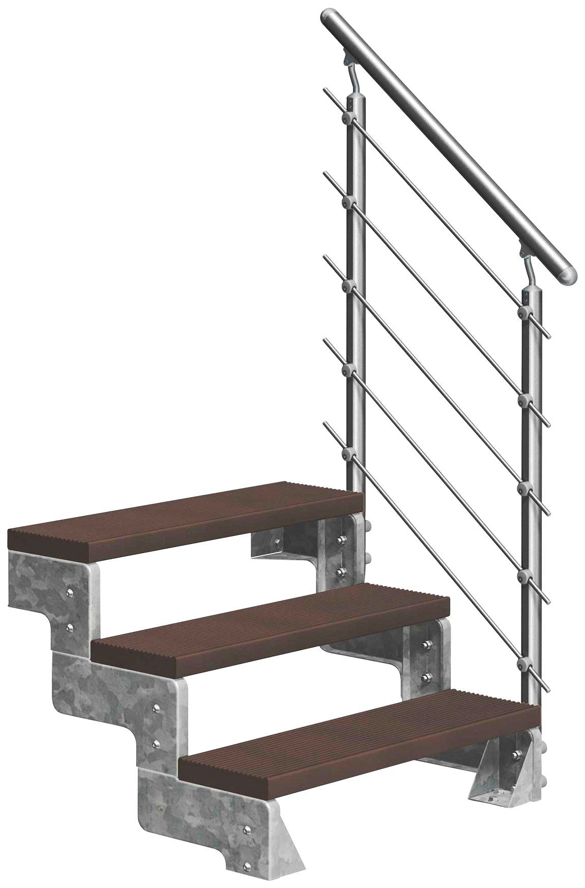 Dolle Außentreppe Gardentop, für Geschosshöhen bis 66 cm, Stufen offen, TRIMAX®-Stufen 100 cm | Treppen