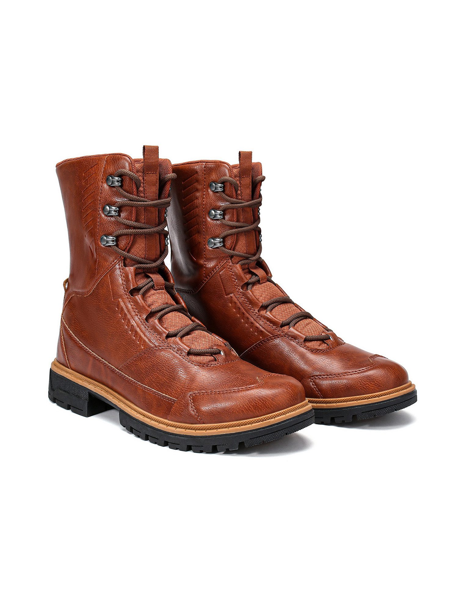 YOUTHUP Stiefel Herren Martinstiefel, Retro-Workwear-Look, Hochschaft-Wanderstiefel.