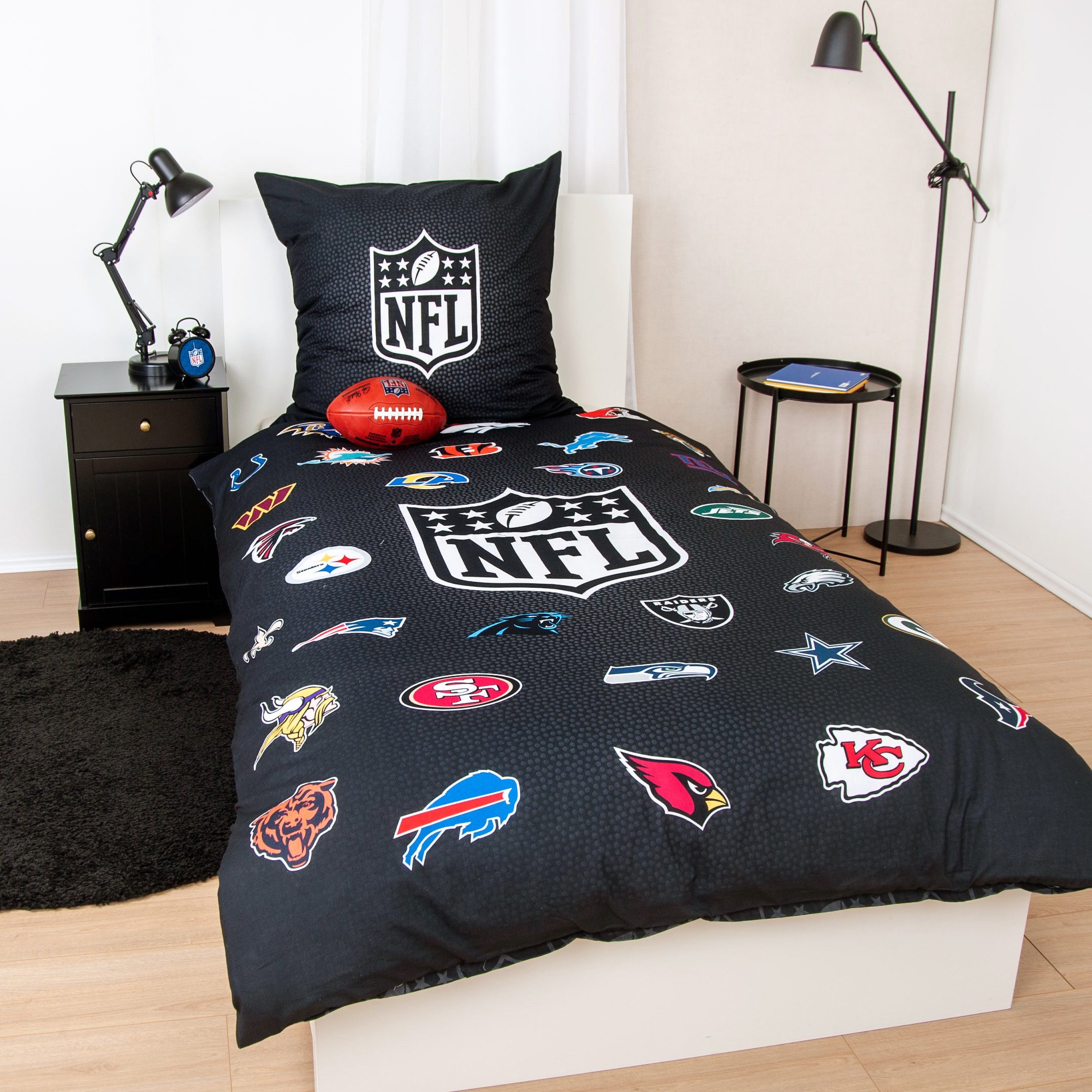 NFL Bettwäsche NFL All Teams, Renforcé, 2 teilig, Wendemotiv