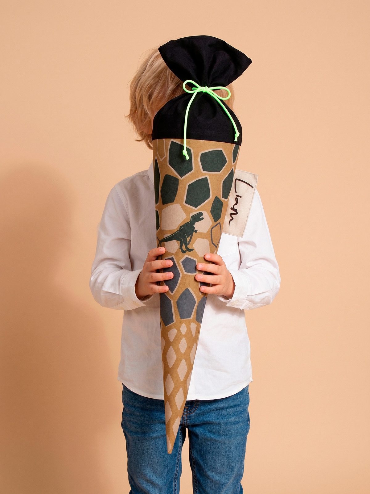 coopz Schulrucksack Schultüte Dino Nr. 3 mit Superheldenmaske