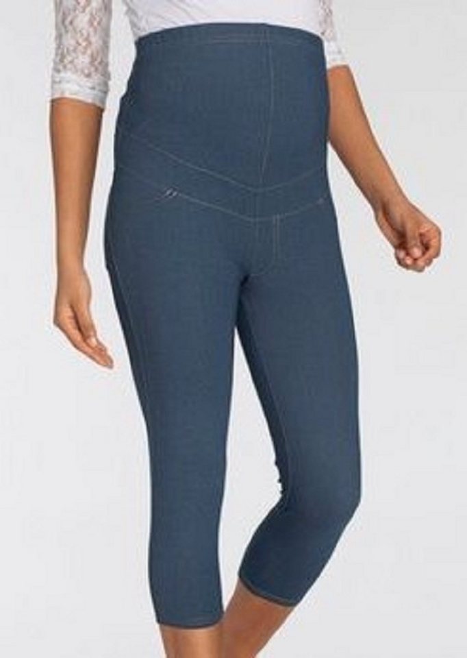 Umstandsleggings Neun Monate Legging Jeans Caprihose