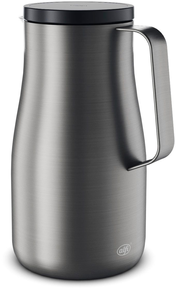 Alfi Isolierkanne STUDIO, aus doppelwandigem Edelstahl, spülmaschinenfest, 1 l, (1-St), 12h heiß & 24h kalt, ergonomischer Griff, große Öffnung