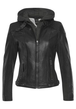 Gipsy Lederjacke CASEY mit abnehmbarem Kapuzen-Sweateinsatz & aufwendigen Biker-Details