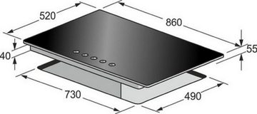 Kaiser Küchengeräte Gasherd-Set EG 9371+KCG 9386/4, Einbau Gas Backofen 90 cm 79L+Gas-Kochfeld