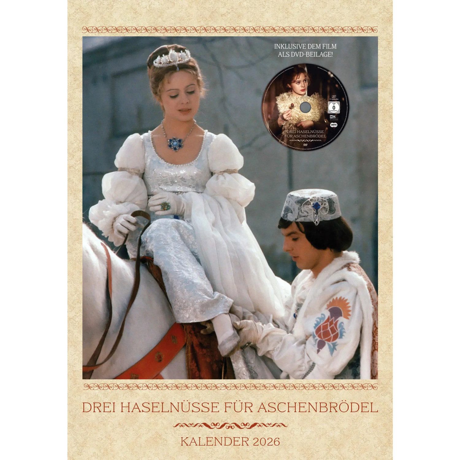 Defa Wandkalender Drei Haselnüsse für Aschenbrödel - Kalender 2026 inkl. DVD...