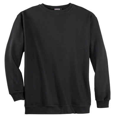 ADAMO Sweater Übergrößen Rundhals Sweatshirt schwarz von Adamo Fashion