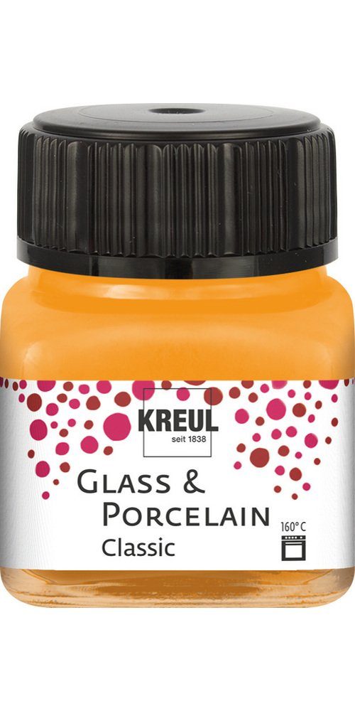 Glass 20 ml Bastelfarbe Orange Porcelain & Classic, Kreul