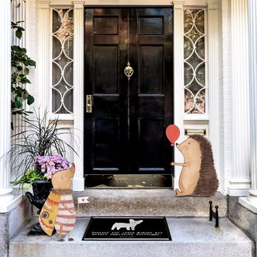 Fußmatte Englische Bulldogge Moment - Schwarz - Geschenk, Fußabstreifer, Schmu, Mr. & Mrs. Panda, Höhe: 0.6 mm
