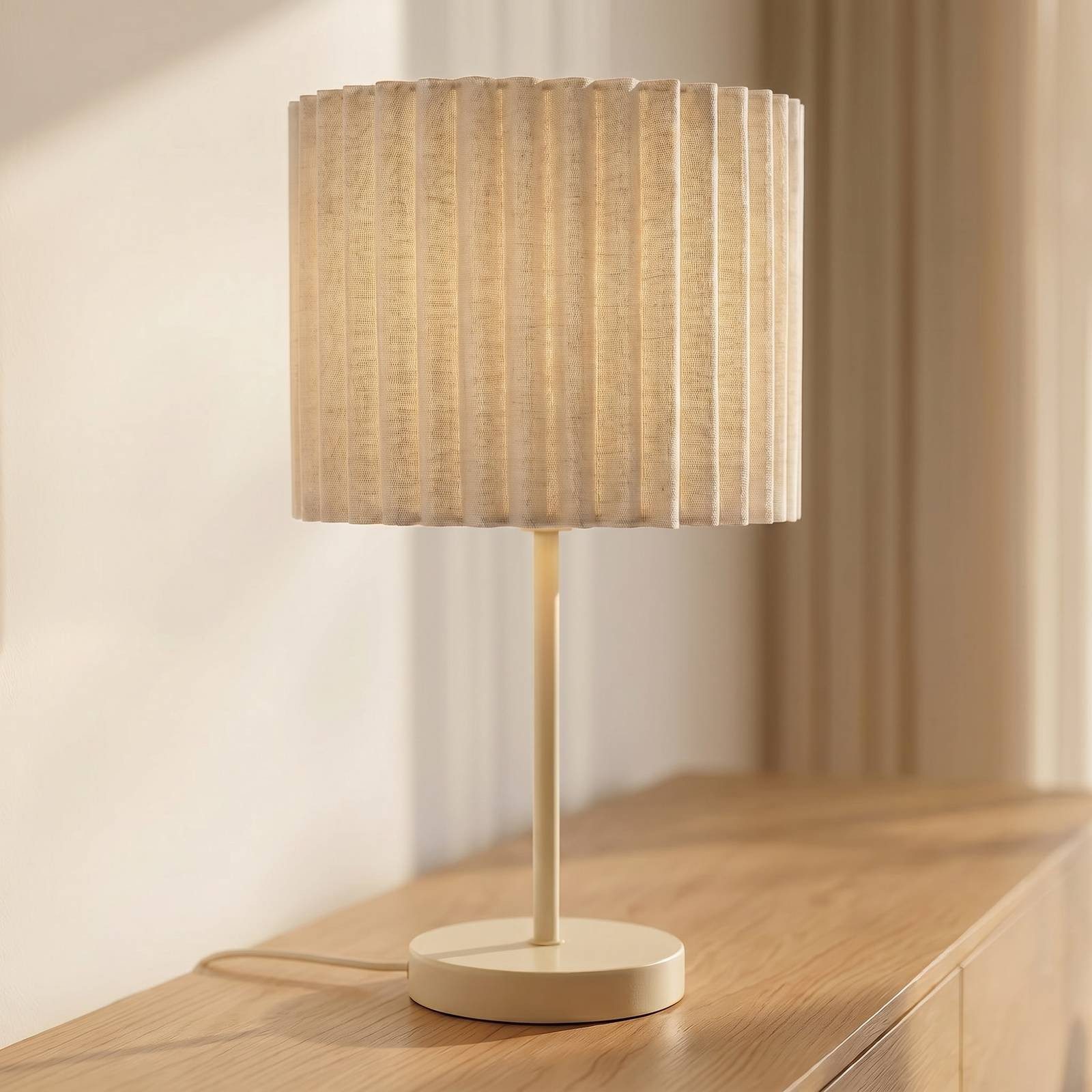 Lindby Tischleuchte Libbie, Creme IP20, 1 x 15 W LED