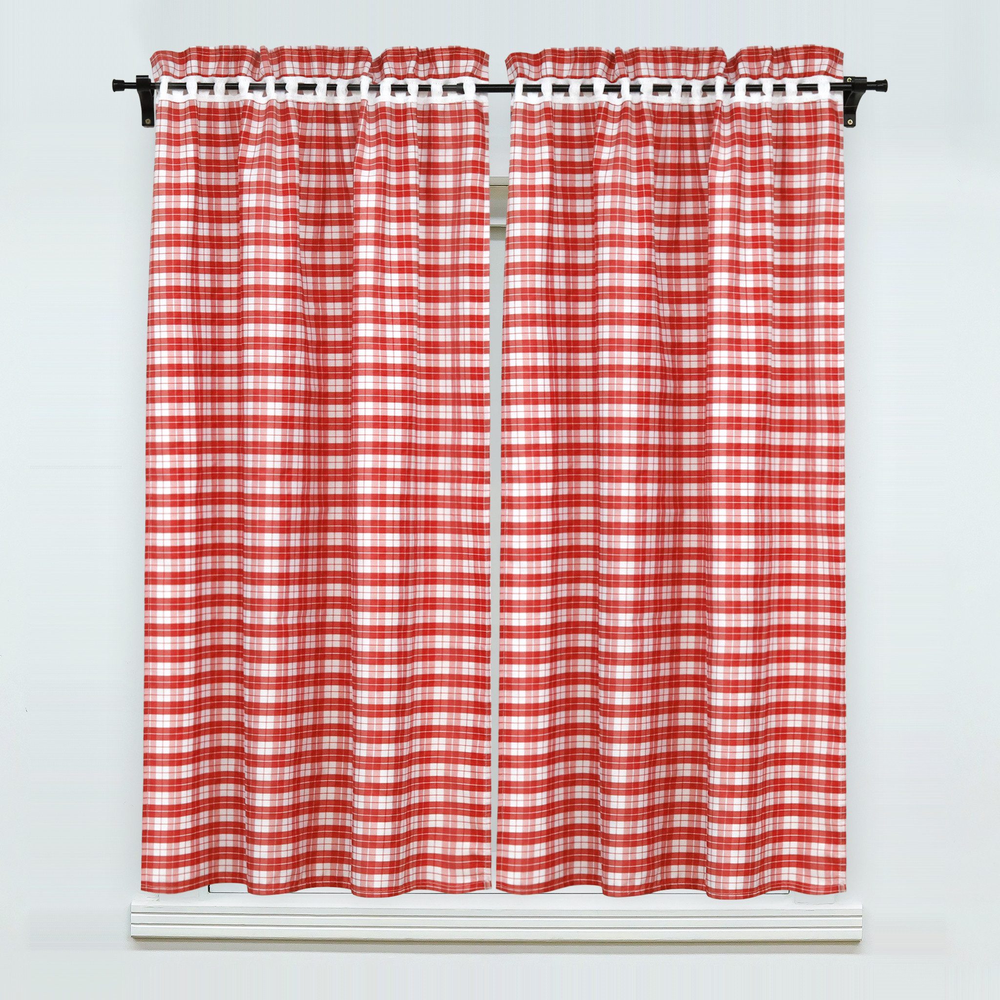 Joyswahl Vorhang (2 St), Stangendurchzug, blickdicht, 4-TLG. Set Karo-Muste günstig online kaufen