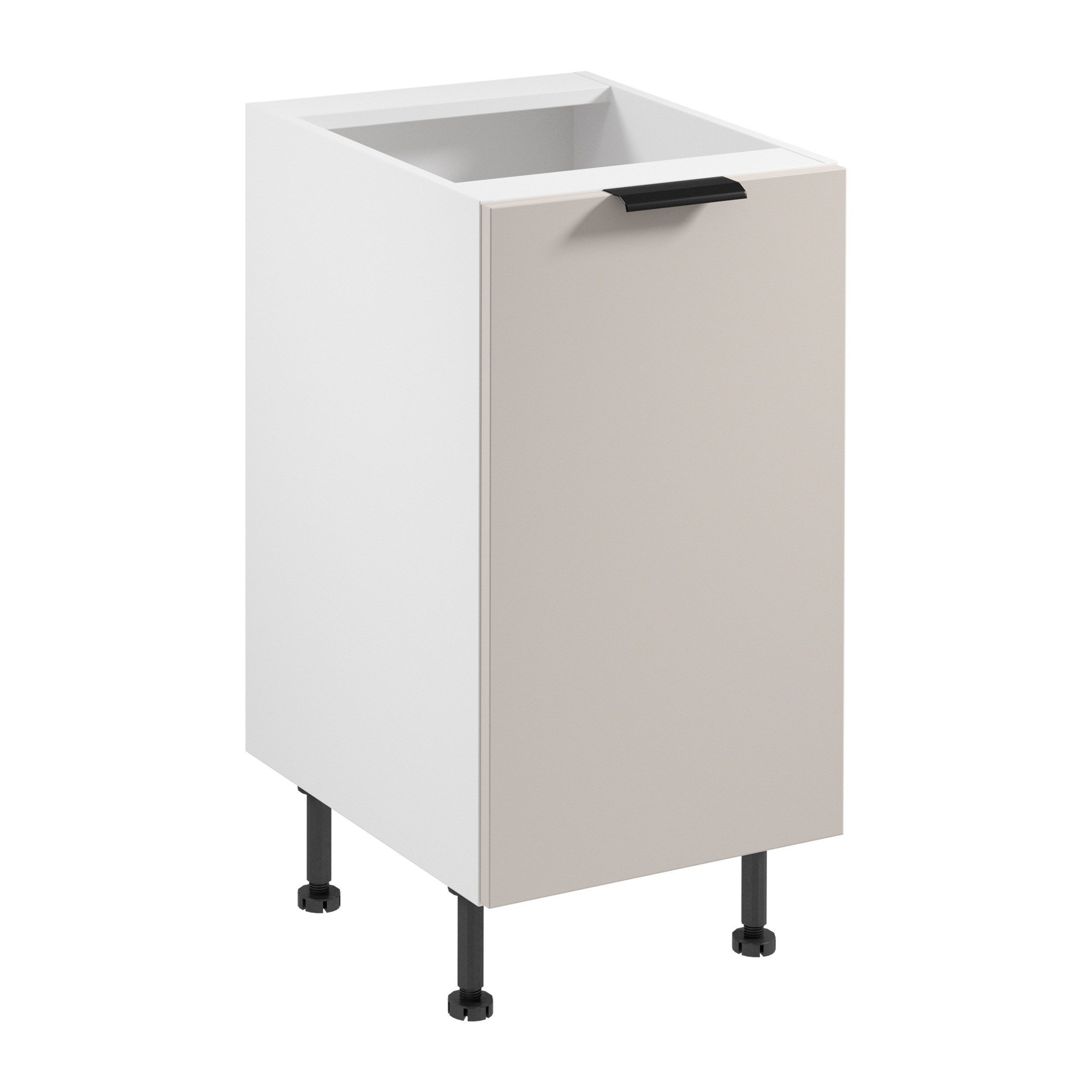 ROYAL24_MARKT Unterschrank - Stilvolle Stauraumlösungen für Ihre Küche. (Küche Unterschrank, 1-St., Premium - Sorento Weiß Beige - D45 P/L) Zeitlos - Exklusiv - Top Qualität.