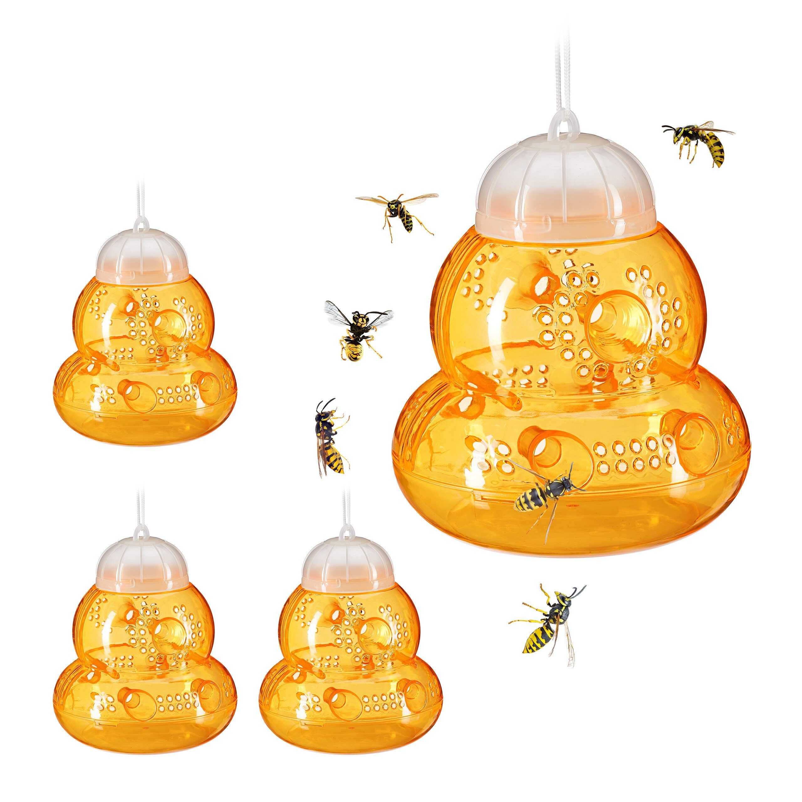 Insektenfalle Wespenfalle in Orange 4er Set
