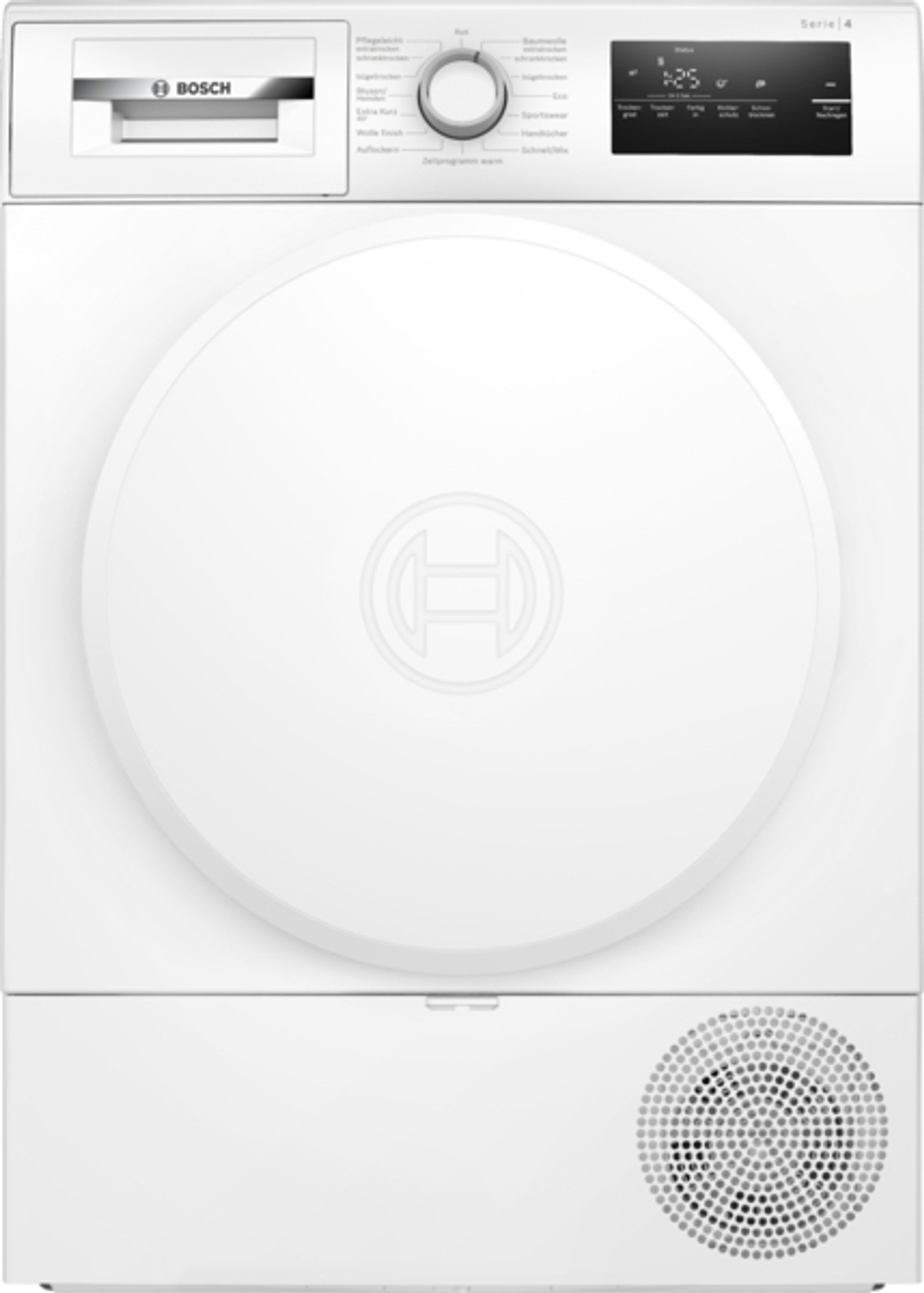 BOSCH Wärmepumpentrockner Serie 4 WTH83V04, EasyClean Filter, AutoDry, Signal am Programmende
