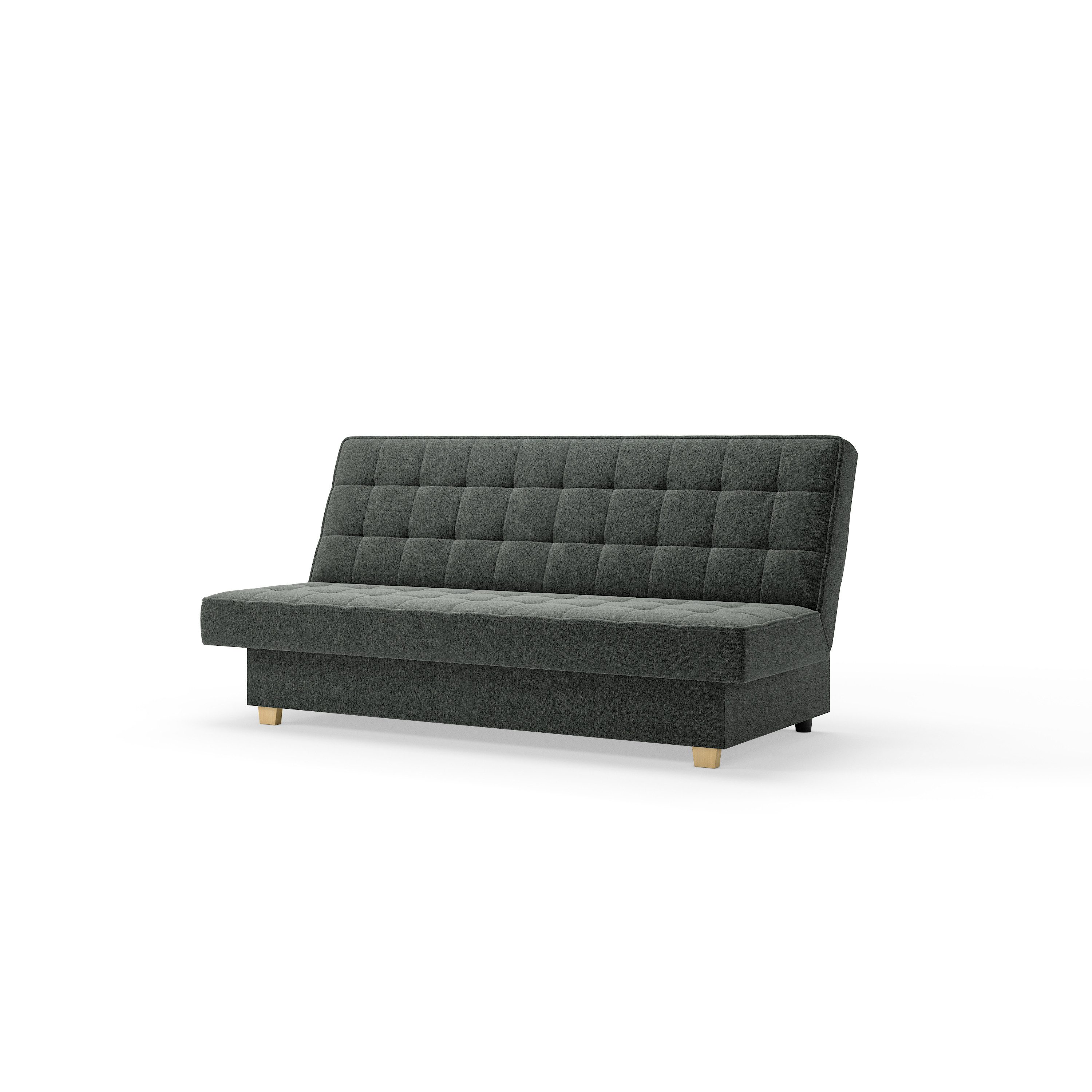 MOEBLO Schlafsofa BELFI, Clic-Clack Schlafsofa aus Webstoff für Wohnzimmer mit Federkern, Kipp- & Klappfunktion, modernes Polstersofa – Eleganz und Komfort vereint, (BxHxT):192x95x92 cm - mit Bettkasten und Schlaffunktion
