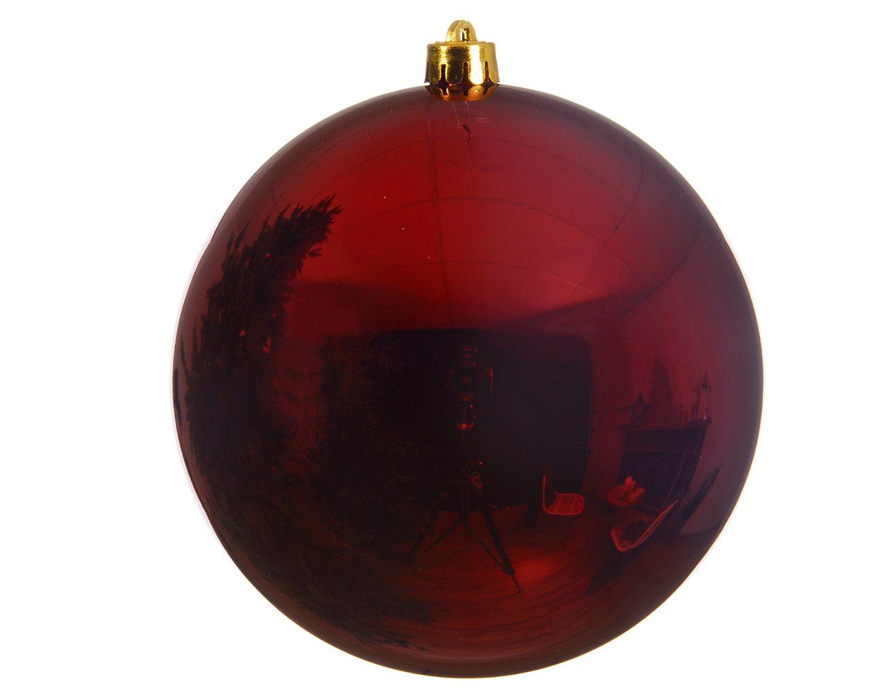 Kaemingk Decoris season decorations Weihnachtsbaumkugel, Weihnachtskugeln Kunststoff 20cm ochsenblut, 1 Stück