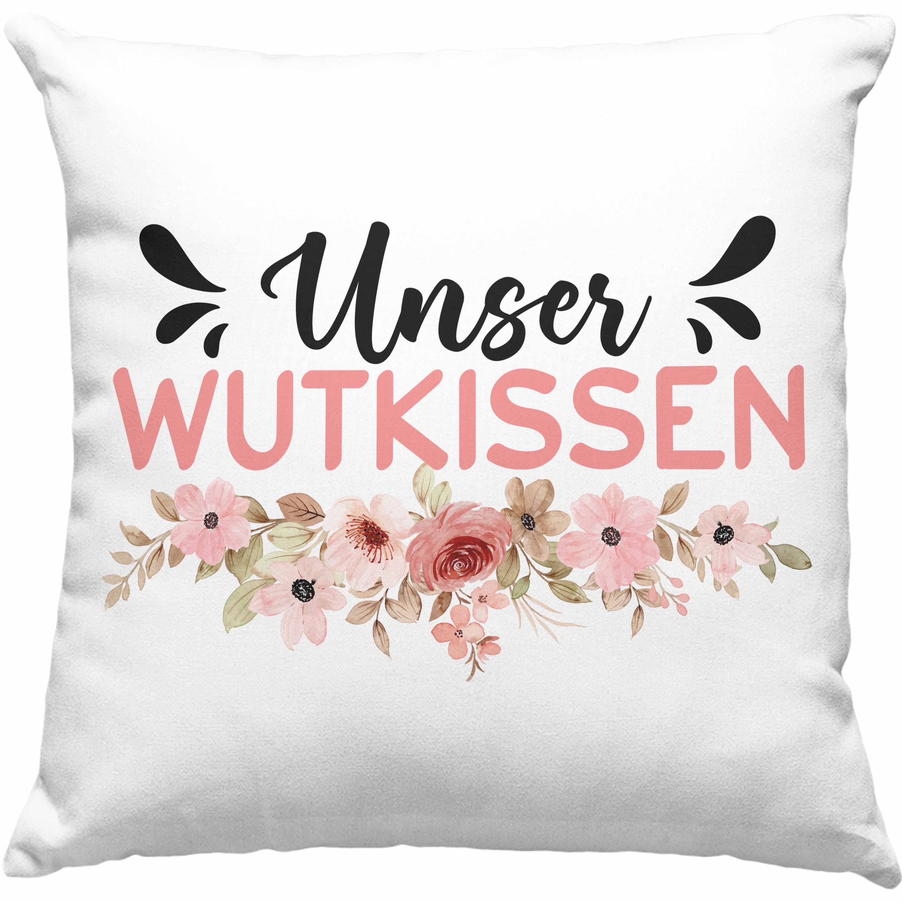 Trendation Dekokissen Trendation - Wutkissen Kissen Geschenk Lustiger Spruch Wut-Kissen Dekokissen mit Füllung 40x40 Grün