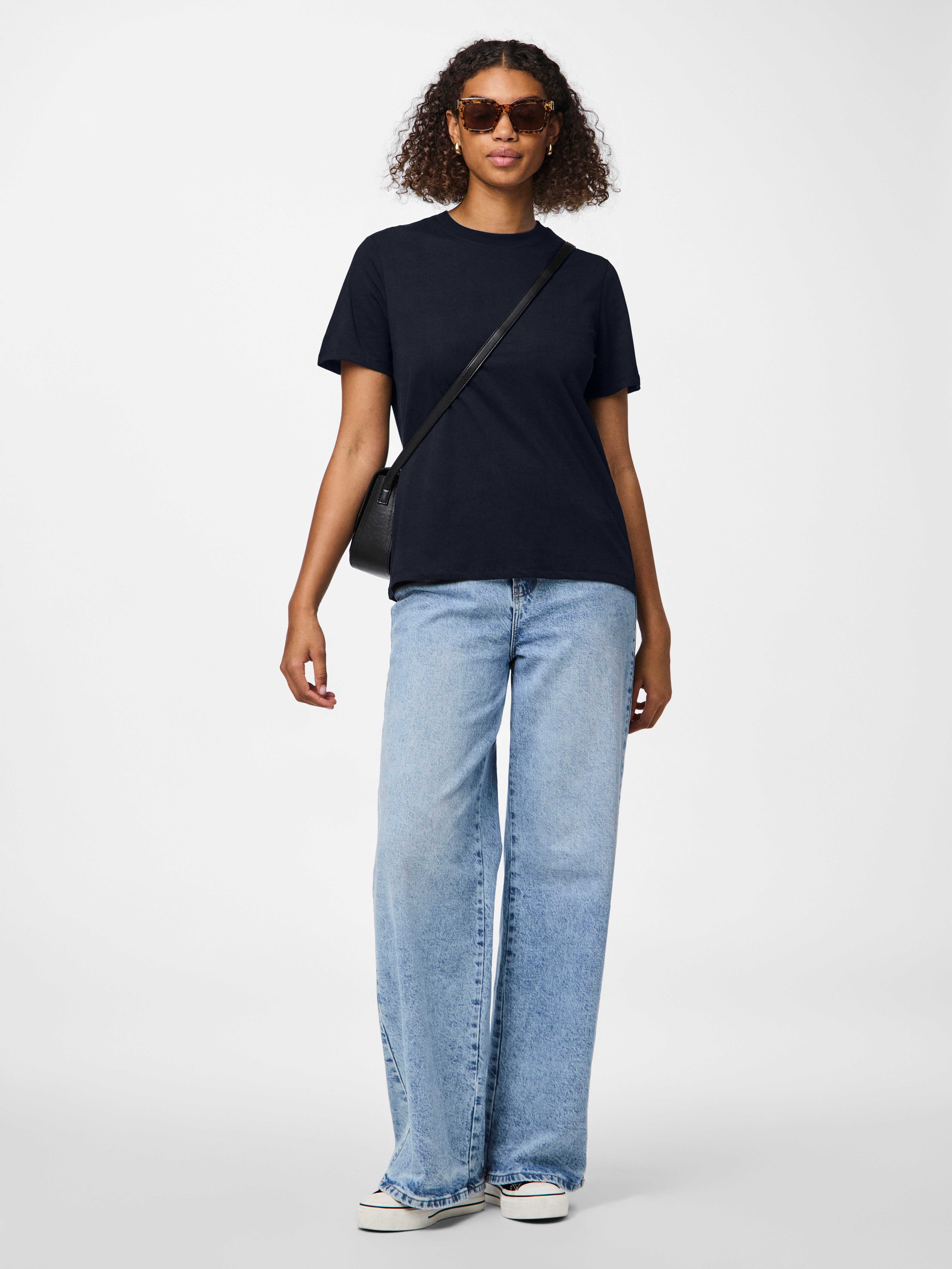 pieces Rundhalsshirt PCRIA SS SOLID TEE NOOS BC