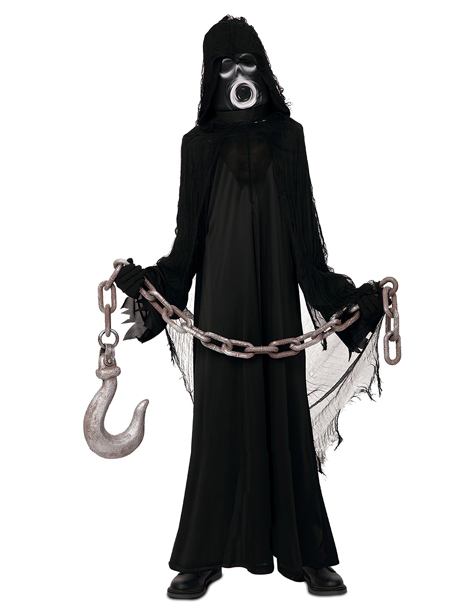 eurocarnevals Monster-Kostüm Kostüm Geist für Kinder schwarz