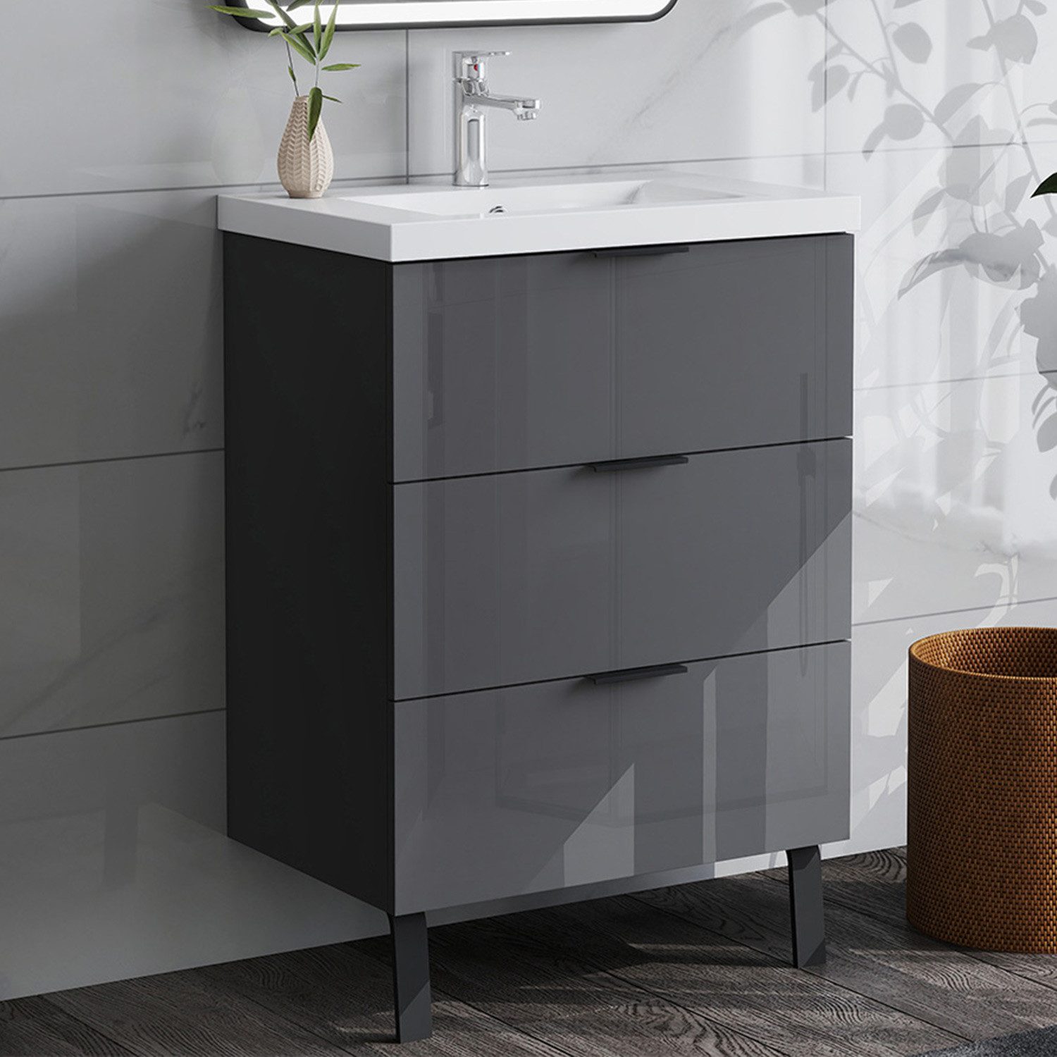 duschspa Waschtisch Badmöbel Set Waschbecken mit Unterschrank Badezimmer Mö günstig online kaufen