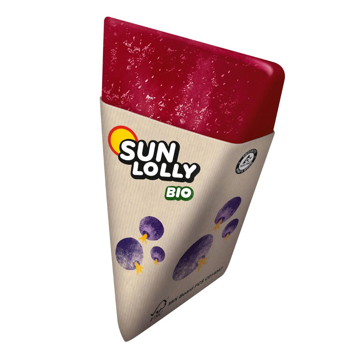 SUN LOLLY Süßigkeit, Sun Lolly Wassereis zum Selbsteinfrieren schw. Johannisbeeren Bio 7er
