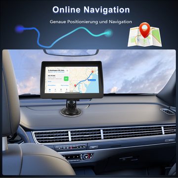 Hikity 7'' Cars Sat Nav GPS Navigation Navigator mit kostenlosen Karten PKW-Navigationsgerät (Zentraleuropa (19 Länder), Unterstützung FM Radio MP3 MP4, Touchscreen Eingebauter 8GB ROM)