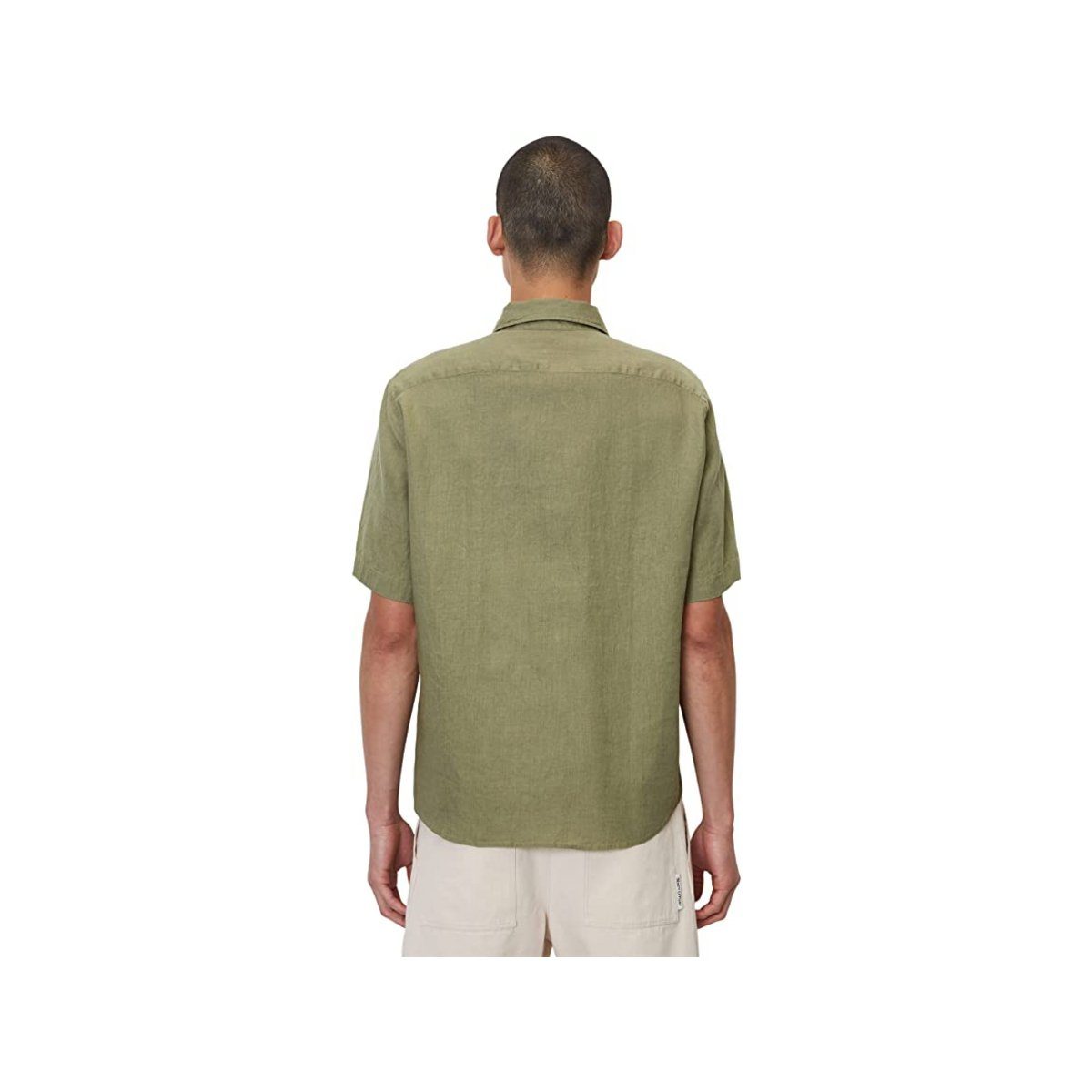Marc O'Polo T-Shirt olive (45) passform textil (1-tlg) oliv