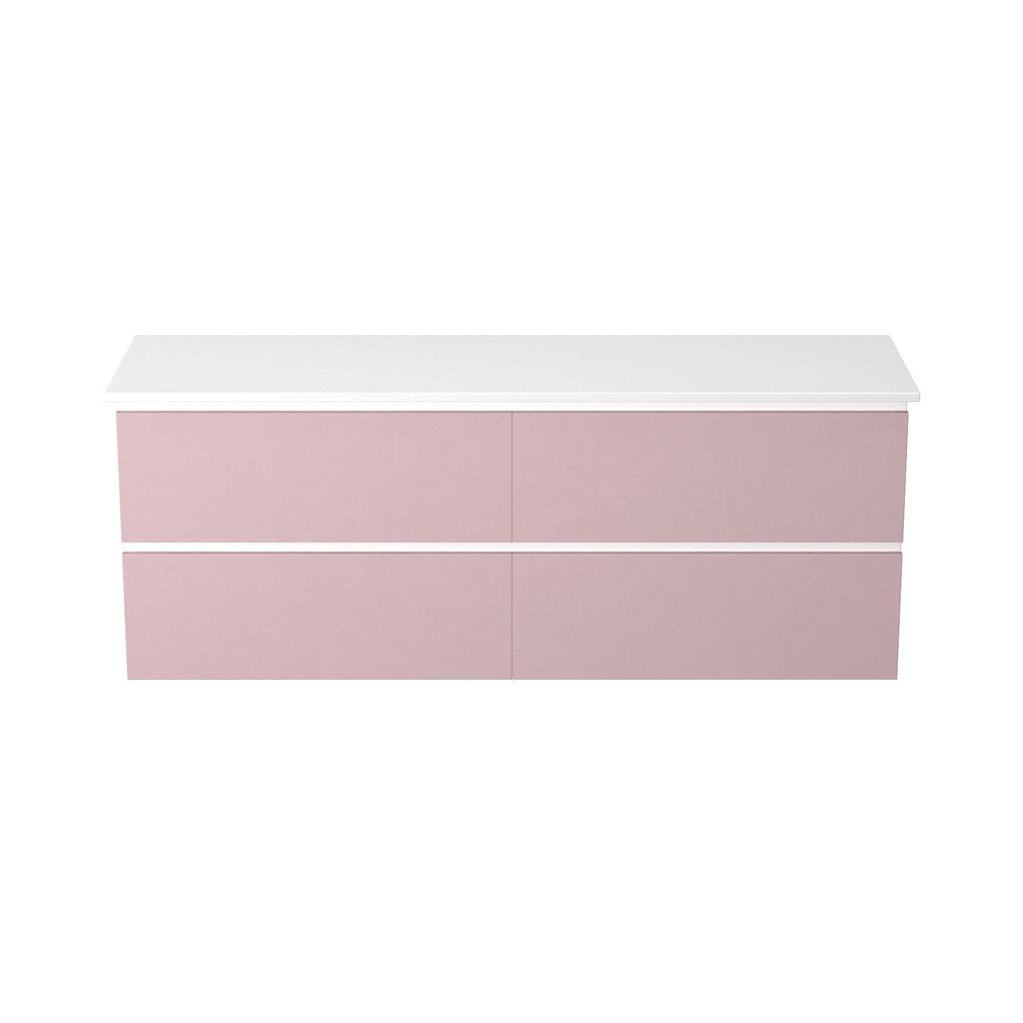 GARLIVO Waschbeckenunterschrank GLB-160 mit Schubladen, hängend, Rose Breite 160cm