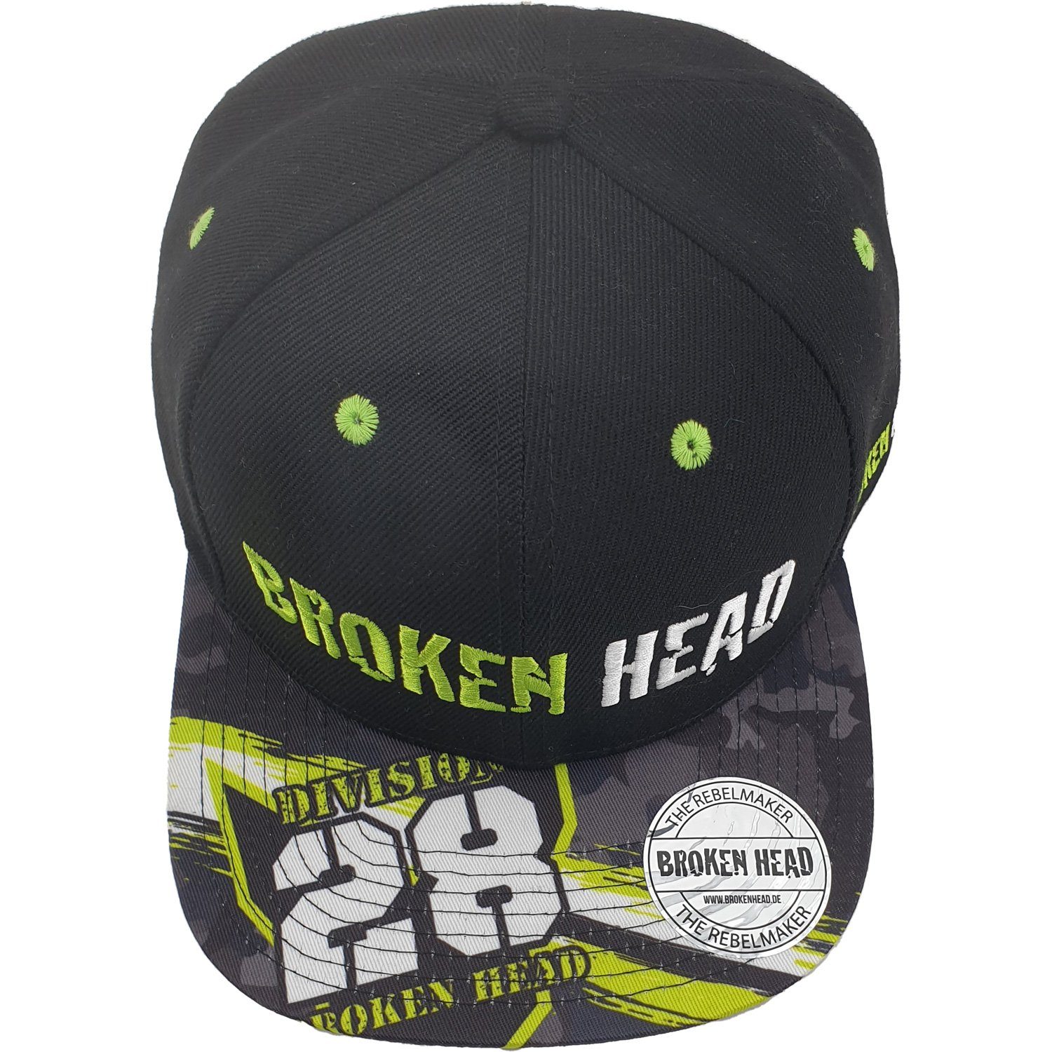 Broken Head Snapback Cap Rebelution Größenverstellbar; Unisex