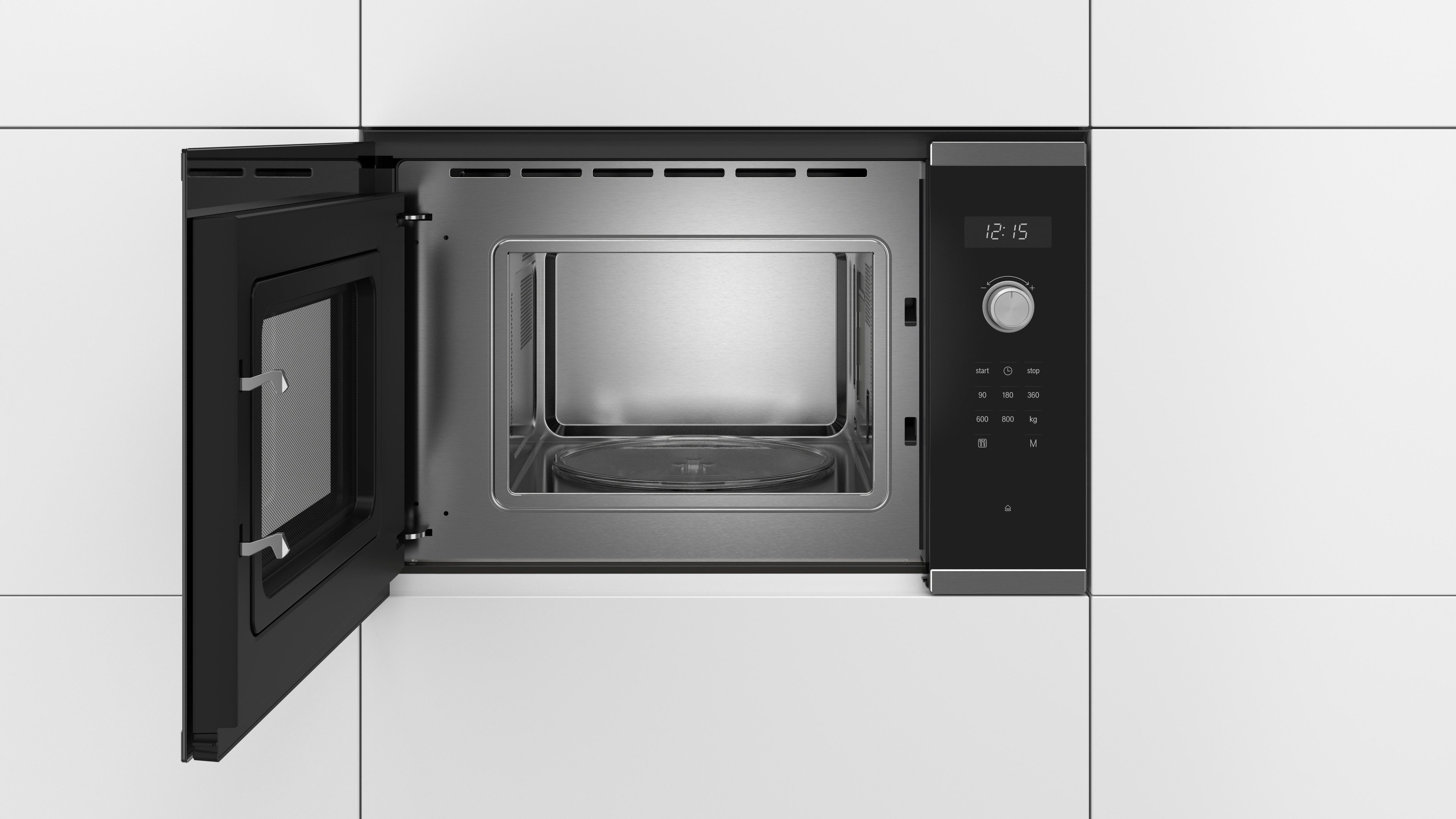 BOSCH Einbau-Mikrowelle BFL524MS0, Mikrowelle, 20 l, 7 Automatikprogramme & einfache Reinigungsunterstützung