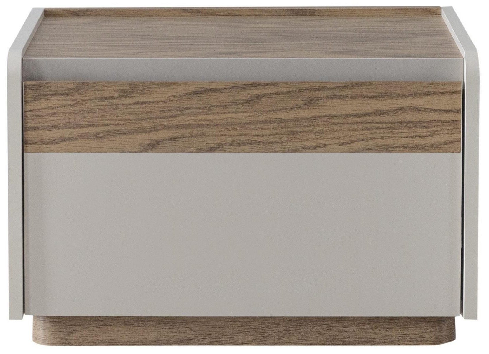 Xlmoebel Nachttisch Moderner Grauer Nachttisch Holz Schlafzimmer Stauraum Luxus Design (1-tlg)