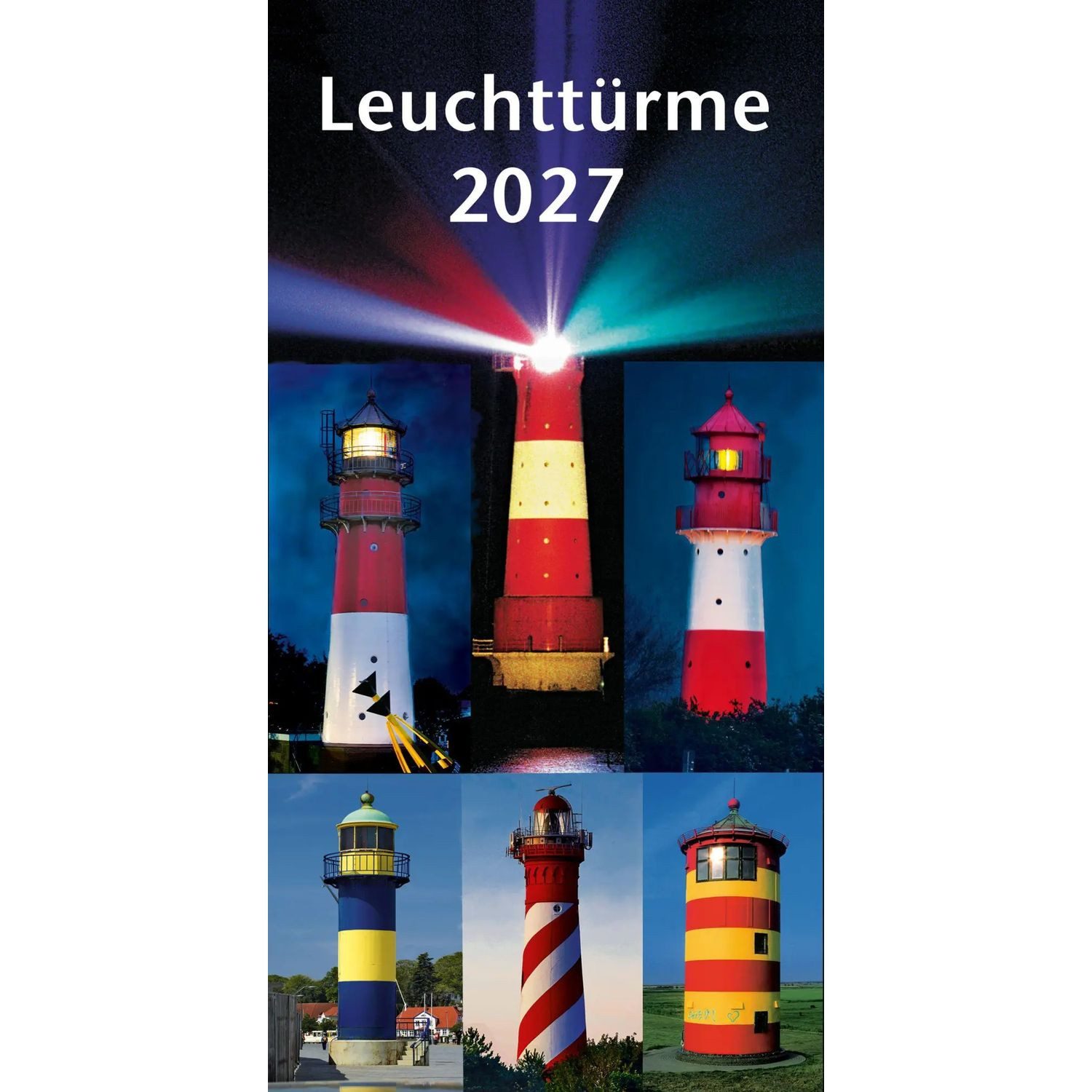 Tischkalender Leuchttürme 2027. 3-Monats-Tischkalender