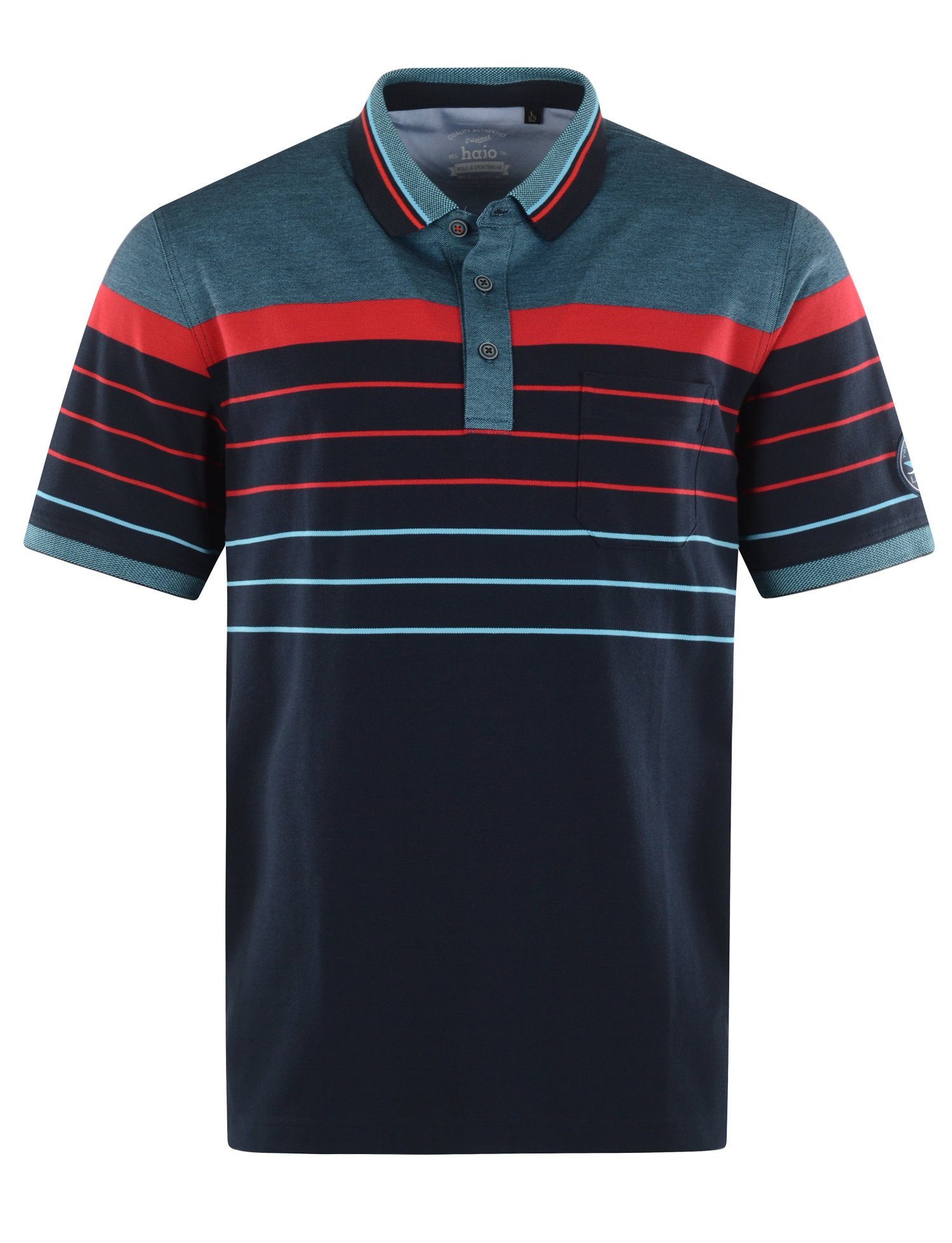 Hajo Poloshirt Hajo Herren Poloshirt Bügelfrei marine (1-tlg)